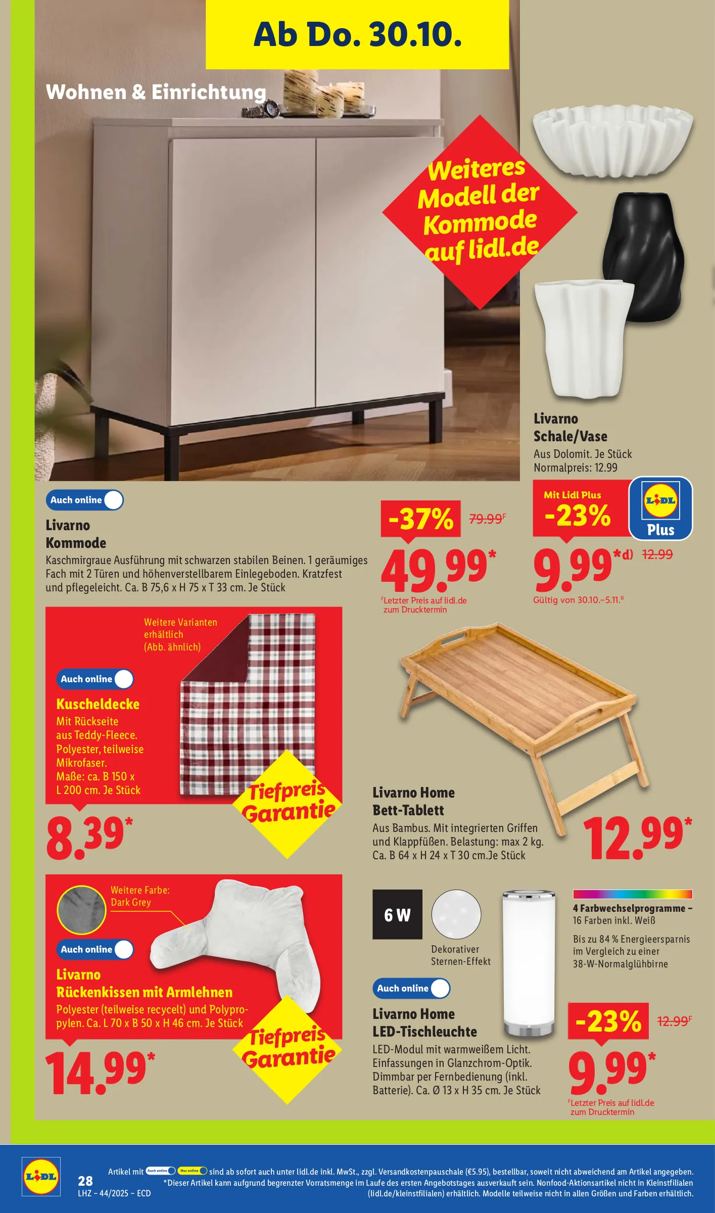 Lidl Prospekt KW44 mit aktuellen Angeboten und attraktiven Rabatten – günstige Lebensmittel, Sparen Sie bei Lidl Prospekt diese Woche!