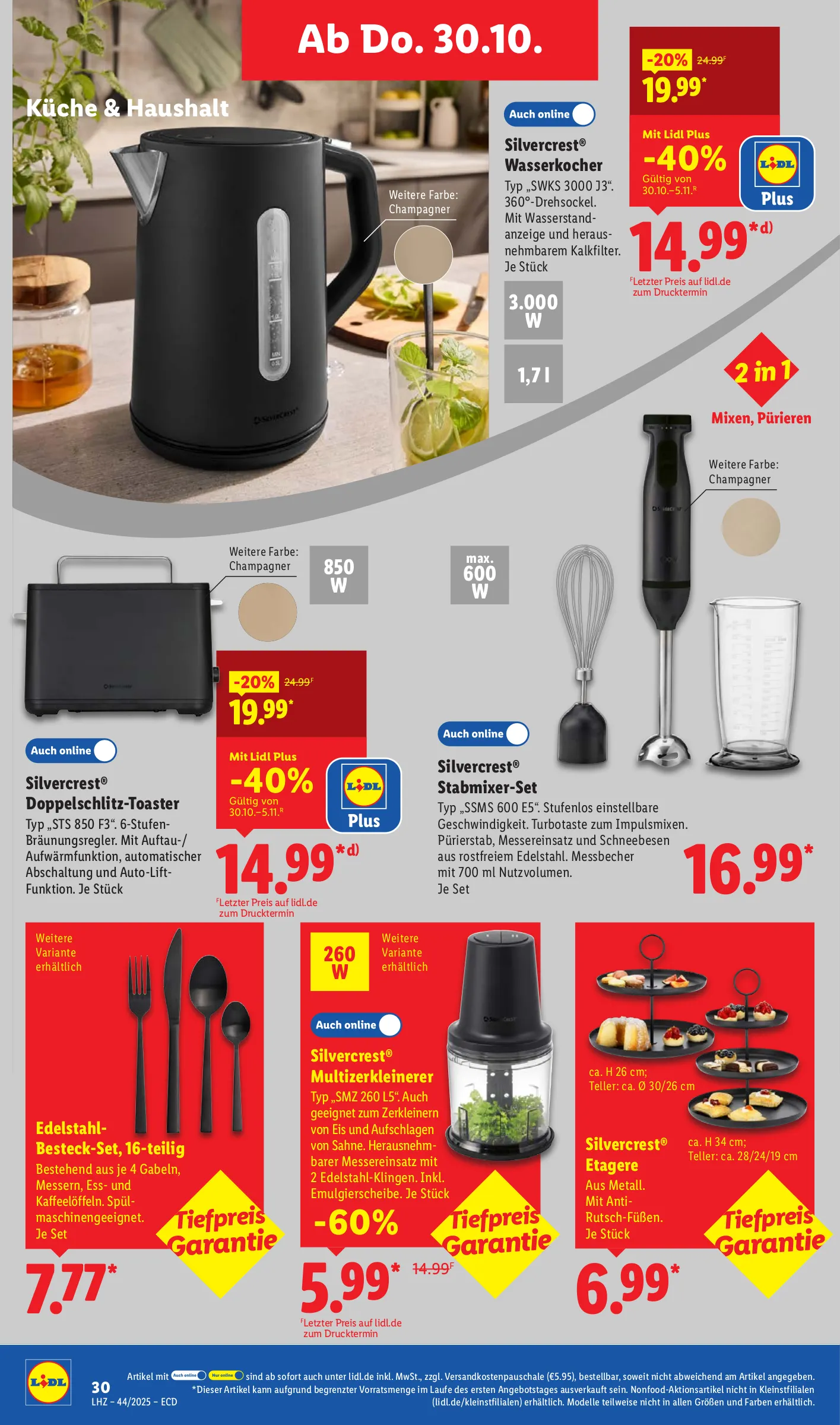 Lidl Prospekt KW44 mit aktuellen Angeboten und attraktiven Rabatten – günstige Lebensmittel, Sparen Sie bei Lidl Prospekt diese Woche!