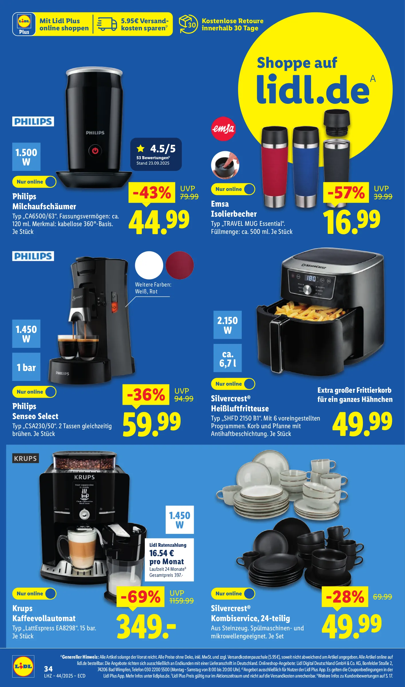 Lidl Prospekt KW44 mit aktuellen Angeboten und attraktiven Rabatten – günstige Lebensmittel, Sparen Sie bei Lidl Prospekt diese Woche!