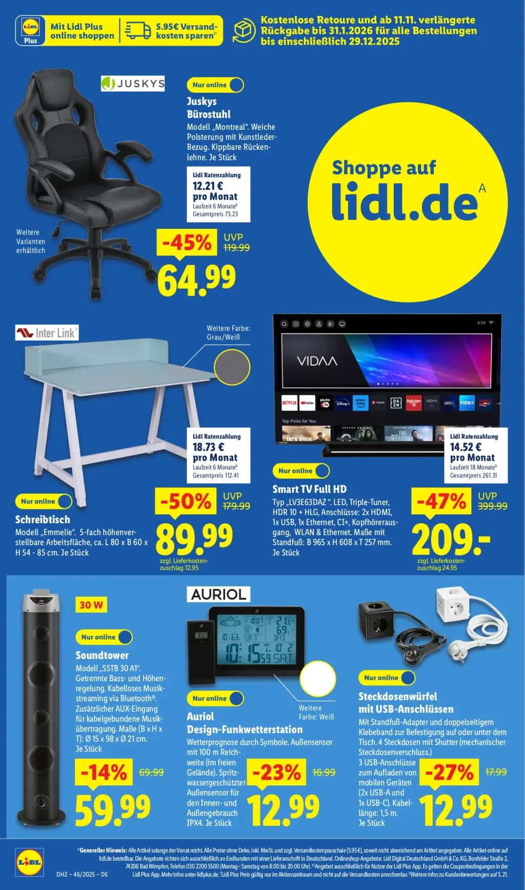 Lidl Prospekt KW46 mit aktuellen Angeboten und attraktiven Rabatten – günstige Lebensmittel, Sparen Sie bei Lidl Prospekt diese Woche!