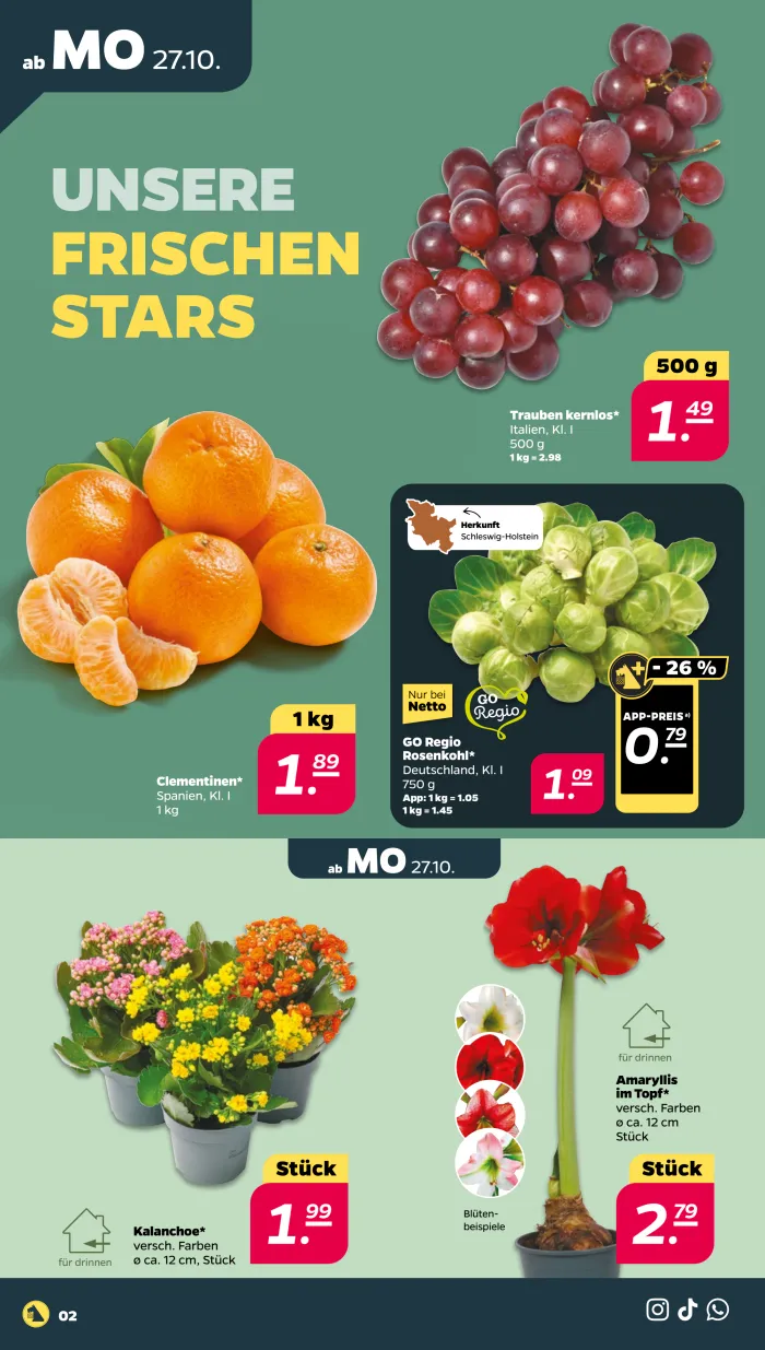 NETTO Prospekt KW44 mit aktuellen Angeboten und attraktiven Rabatten – günstige Lebensmittel, Sparen Sie bei NETTO Prospekt diese Woche!