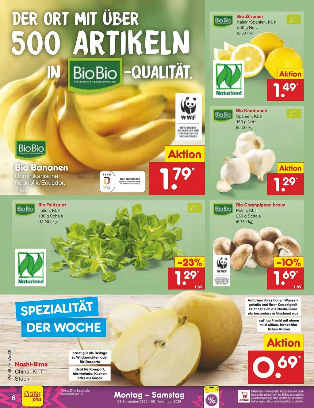 Netto Marken-Discount Prospekt KW45 mit aktuellen Angeboten und attraktiven Rabatten – günstige Lebensmittel, Sparen Sie bei Netto Marken-Discount Prospekt diese Woche!