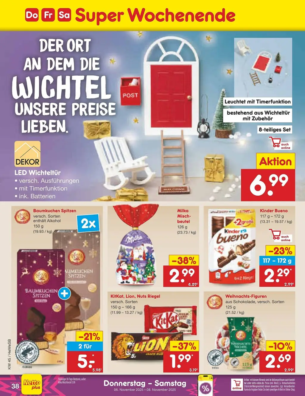 Netto Marken-Discount Prospekt KW45 mit aktuellen Angeboten und attraktiven Rabatten – günstige Lebensmittel, Sparen Sie bei Netto Marken-Discount Prospekt diese Woche!
