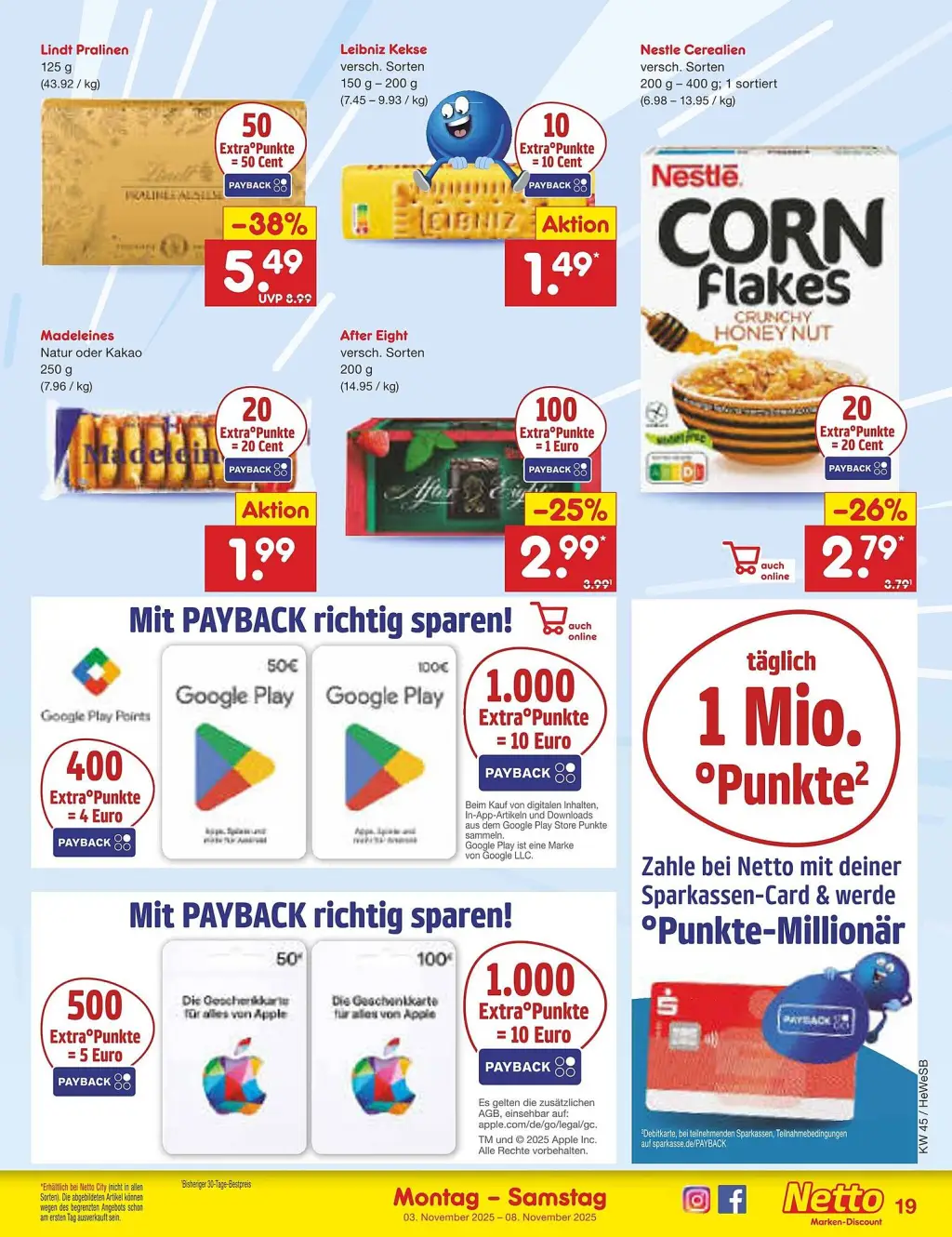 Netto Marken-Discount Prospekt KW45 mit aktuellen Angeboten und attraktiven Rabatten – günstige Lebensmittel, Sparen Sie bei Netto Marken-Discount Prospekt diese Woche!