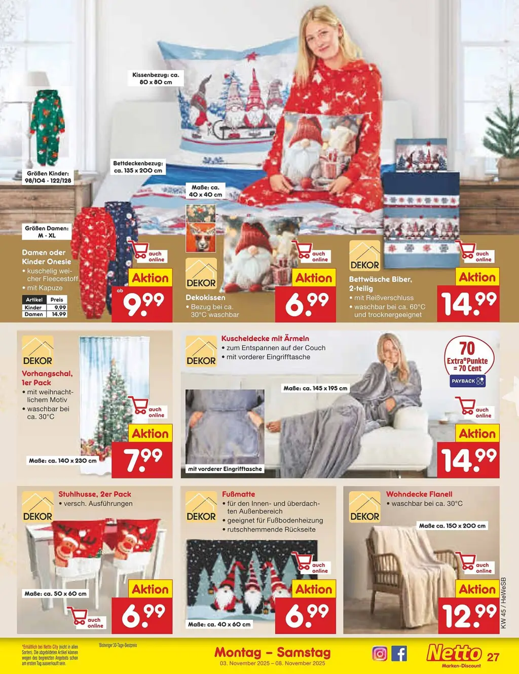 Netto Marken-Discount Prospekt KW45 mit aktuellen Angeboten und attraktiven Rabatten – günstige Lebensmittel, Sparen Sie bei Netto Marken-Discount Prospekt diese Woche!