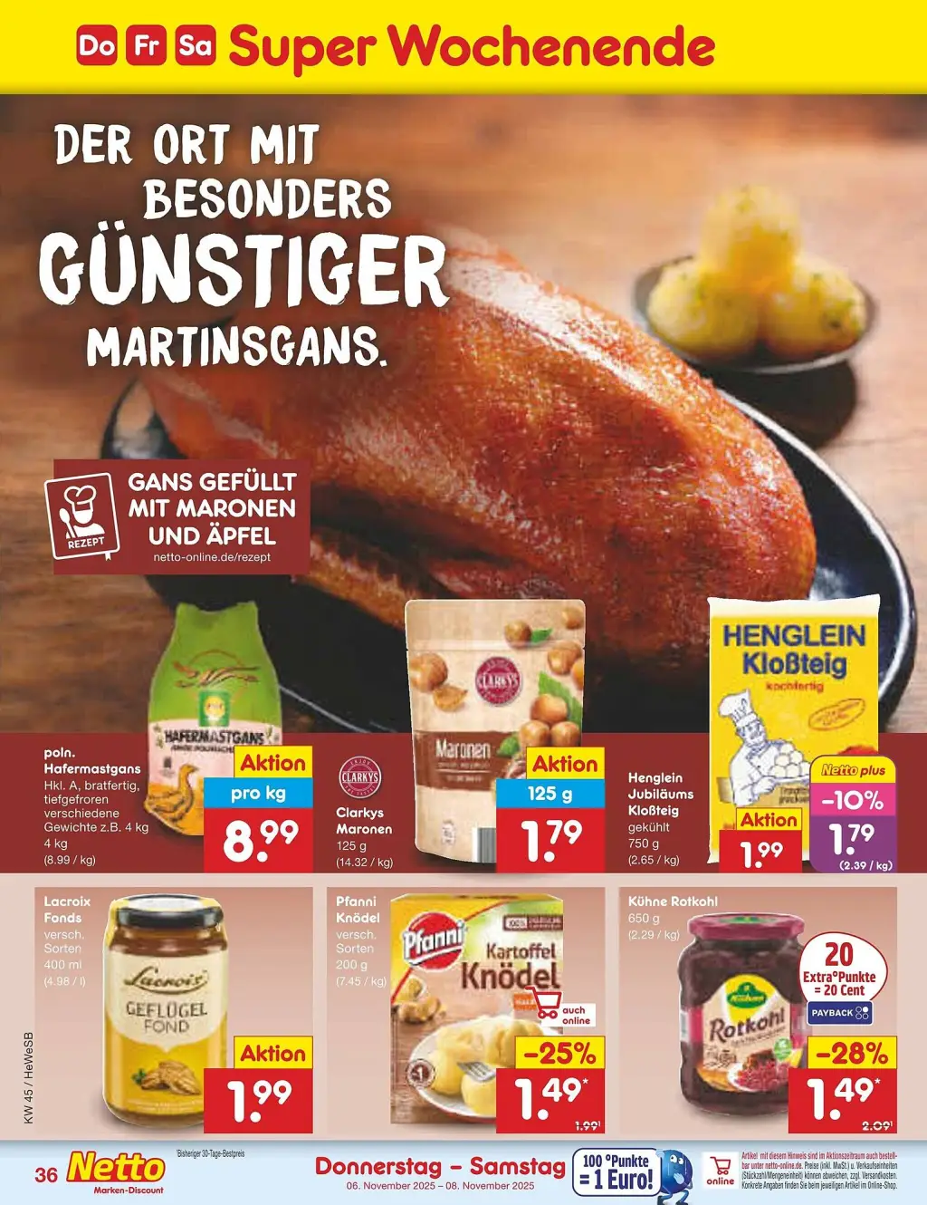 Netto Marken-Discount Prospekt KW45 mit aktuellen Angeboten und attraktiven Rabatten – günstige Lebensmittel, Sparen Sie bei Netto Marken-Discount Prospekt diese Woche!