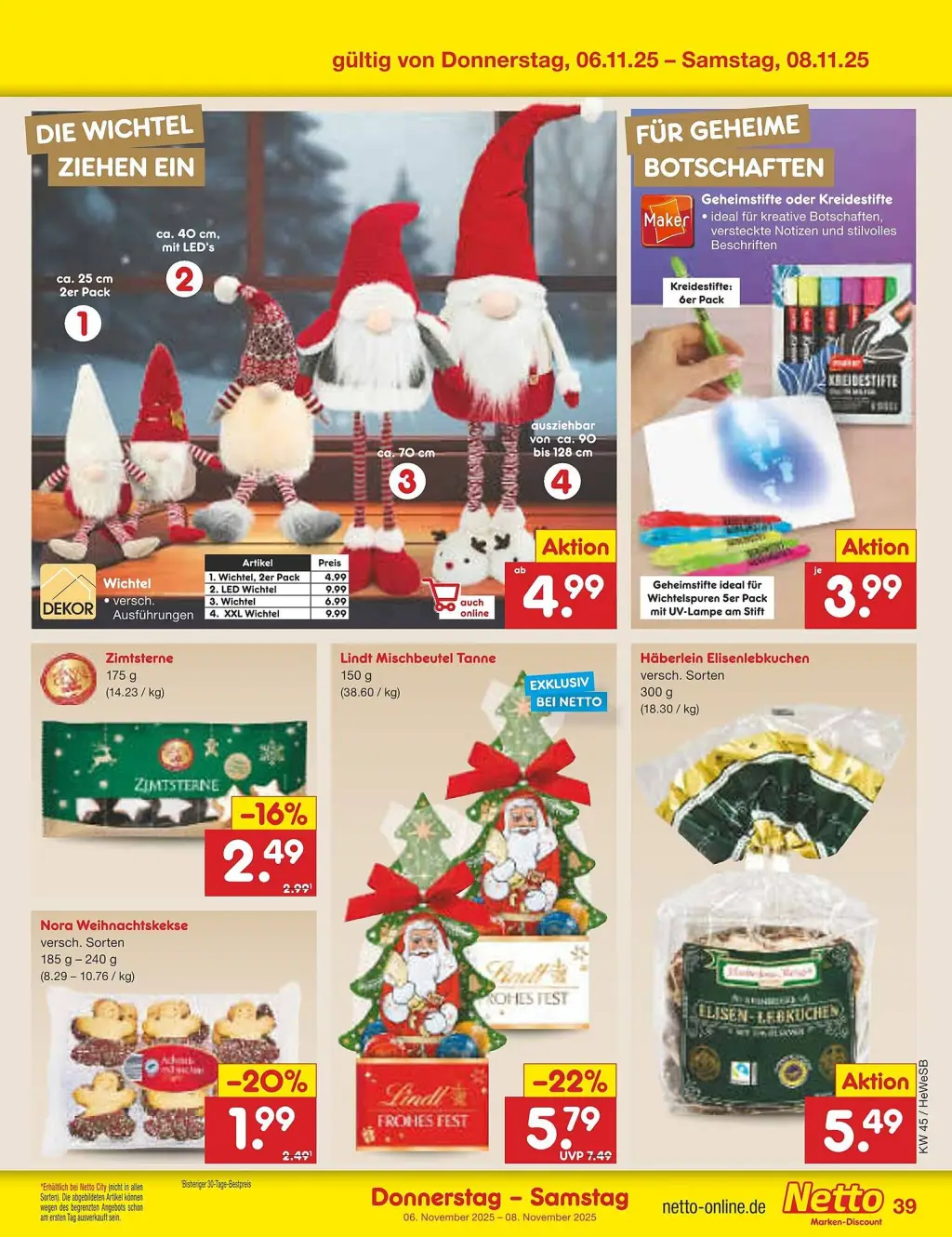 Netto Marken-Discount Prospekt KW45 mit aktuellen Angeboten und attraktiven Rabatten – günstige Lebensmittel, Sparen Sie bei Netto Marken-Discount Prospekt diese Woche!