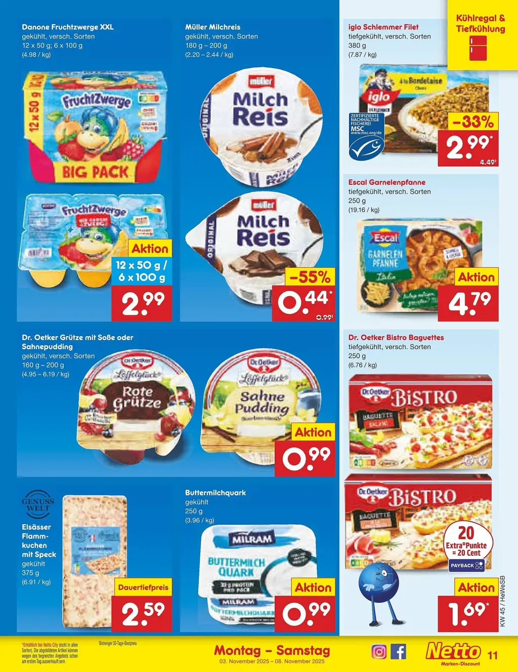 Netto Marken-Discount Prospekt KW45 mit aktuellen Angeboten und attraktiven Rabatten – günstige Lebensmittel, Sparen Sie bei Netto Marken-Discount Prospekt diese Woche!