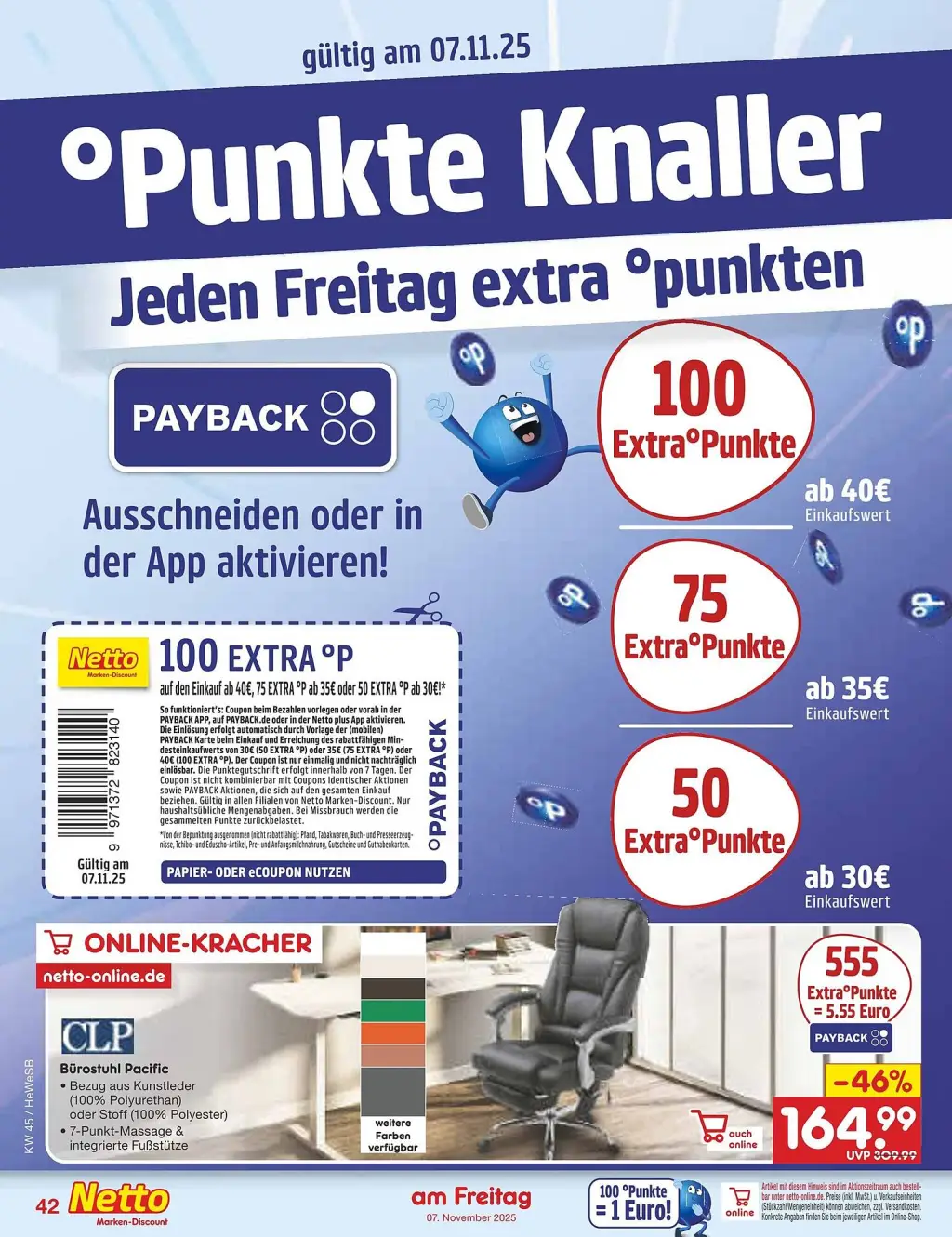 Netto Marken-Discount Prospekt KW45 mit aktuellen Angeboten und attraktiven Rabatten – günstige Lebensmittel, Sparen Sie bei Netto Marken-Discount Prospekt diese Woche!