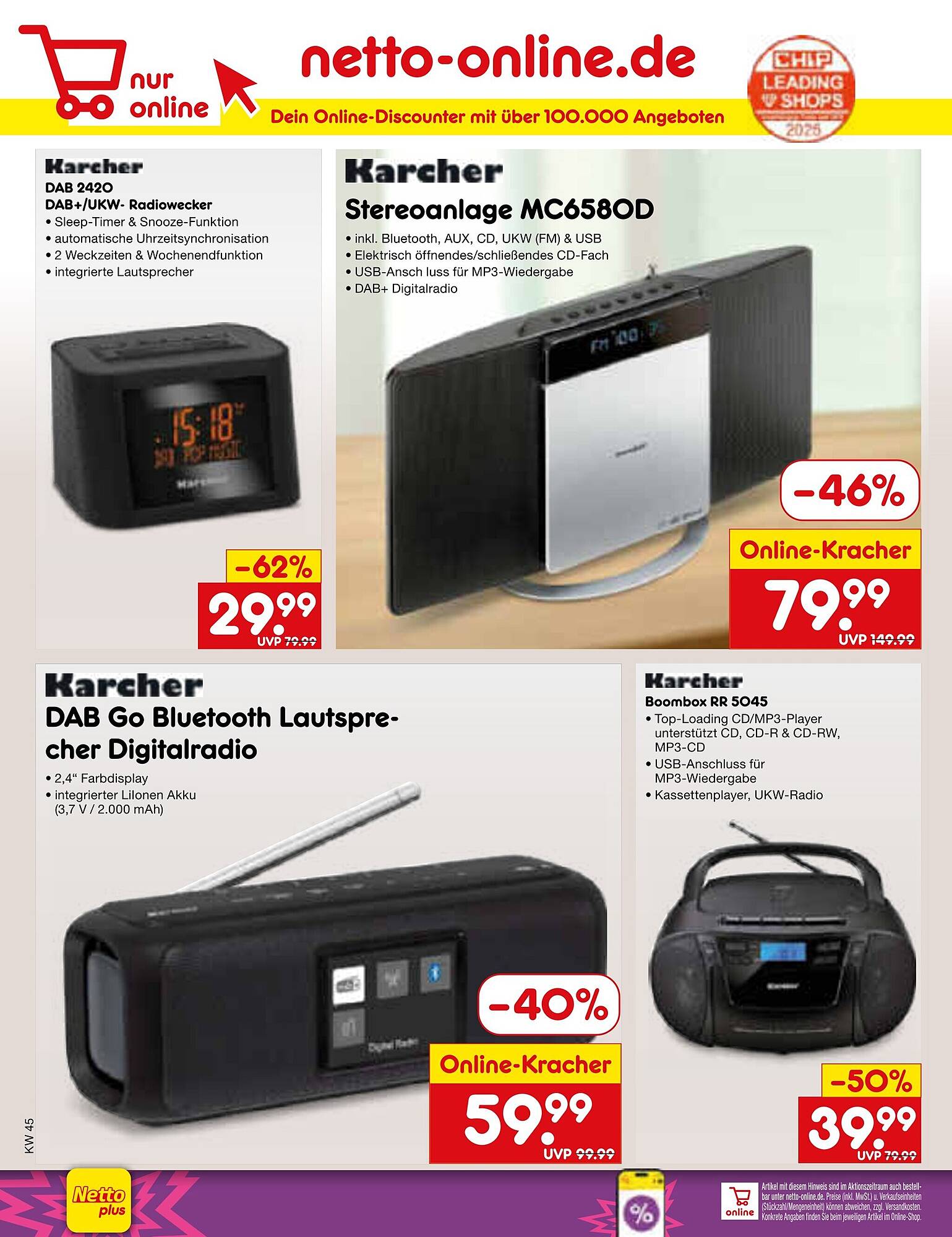 Netto Marken-Discount Prospekt KW45 mit aktuellen Angeboten und attraktiven Rabatten – günstige Lebensmittel, Sparen Sie bei Netto Marken-Discount Prospekt diese Woche!