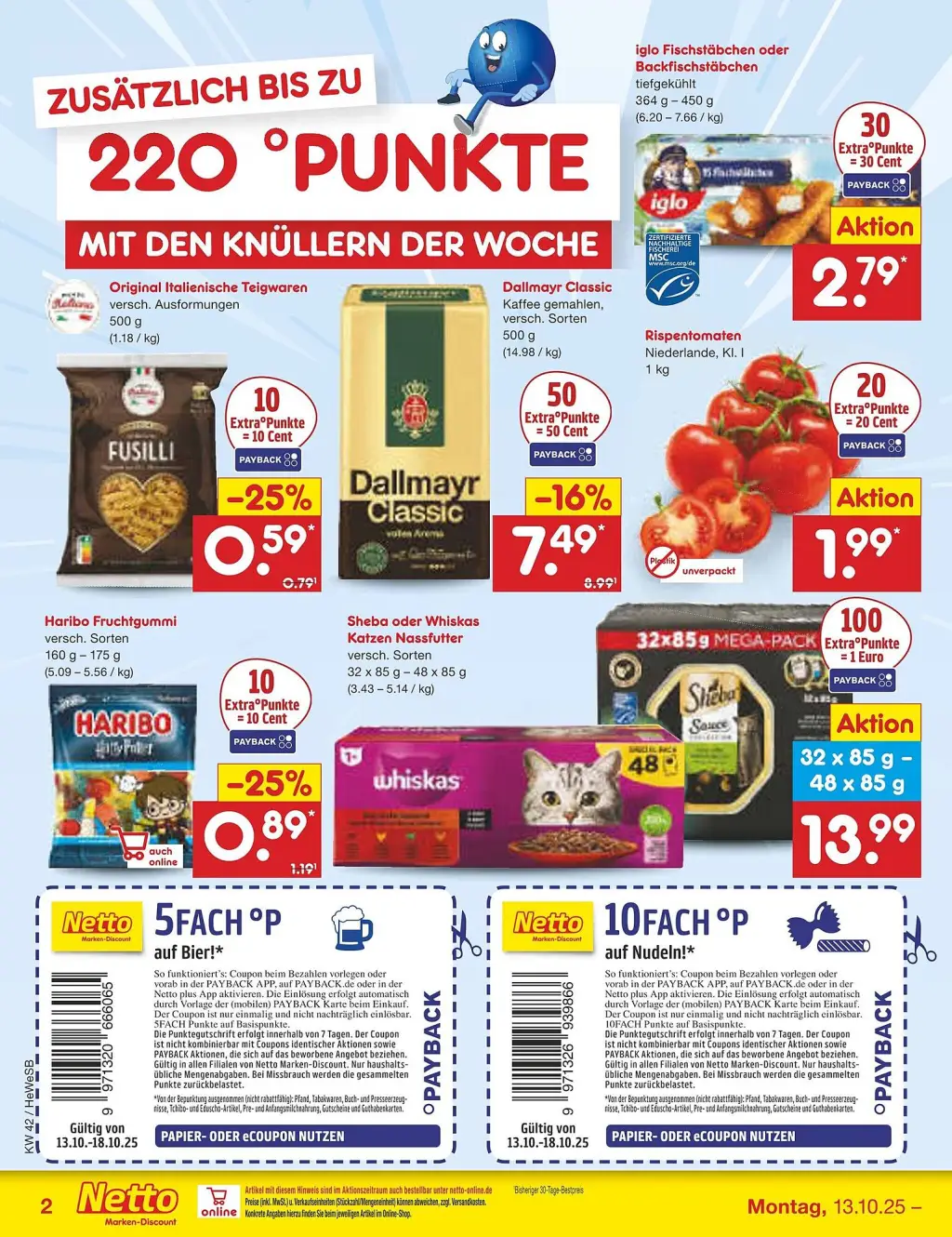 Netto Marken-Discount Prospekt KW42 mit aktuellen Angeboten und attraktiven Rabatten – günstige Lebensmittel, Sparen Sie bei Netto Marken-Discount Prospekt diese Woche!