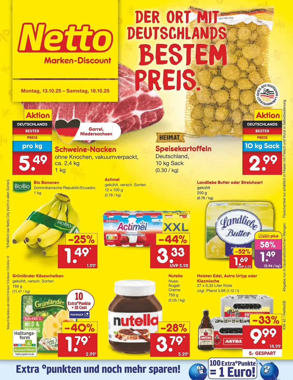 Netto Marken-Discount Prospekt KW42 mit aktuellen Angeboten und attraktiven Rabatten – günstige Lebensmittel, Sparen Sie bei Netto Marken-Discount Prospekt diese Woche!