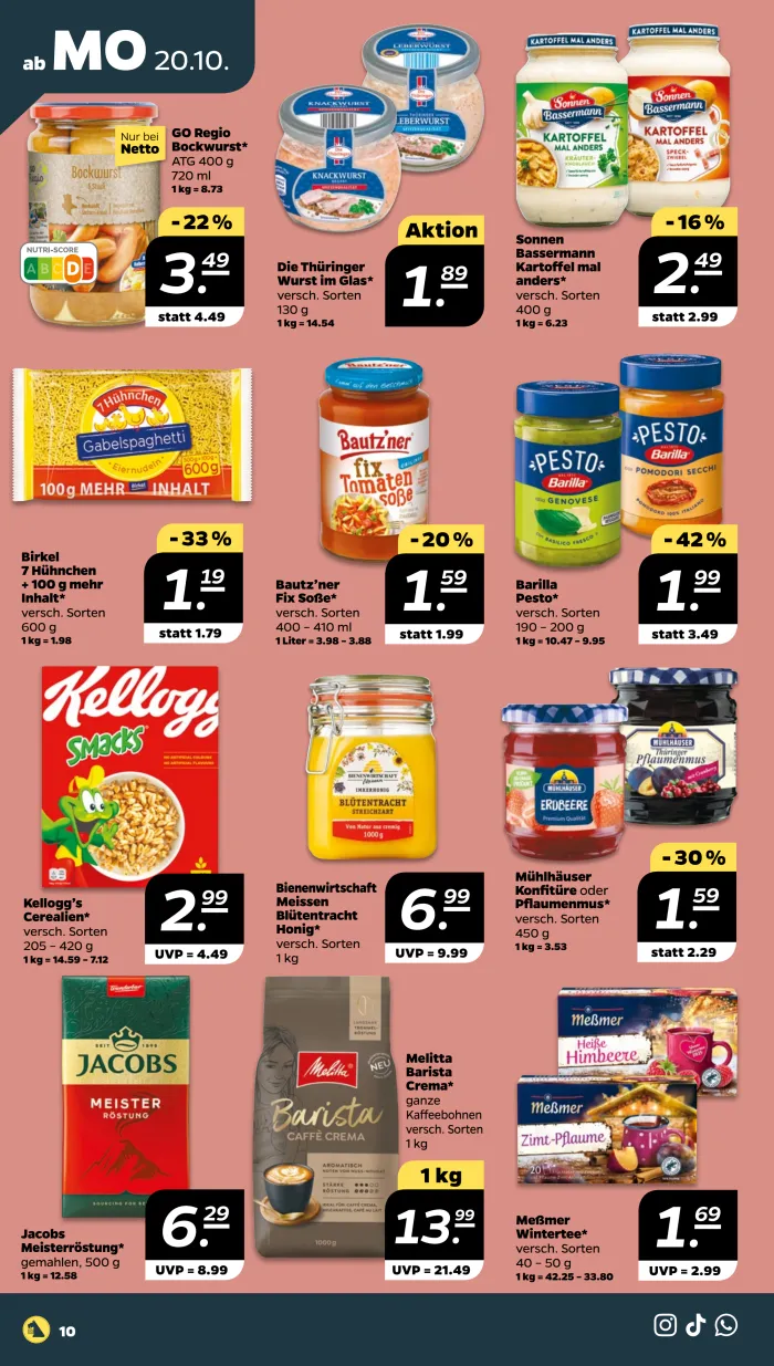NETTO Prospekt KW43 mit aktuellen Angeboten und attraktiven Rabatten – günstige Lebensmittel, Sparen Sie bei NETTO Prospekt diese Woche!