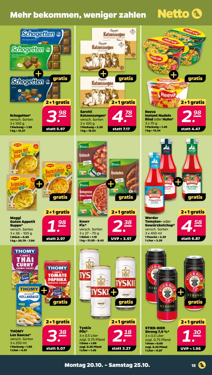 NETTO Prospekt KW43 mit aktuellen Angeboten und attraktiven Rabatten – günstige Lebensmittel, Sparen Sie bei NETTO Prospekt diese Woche!