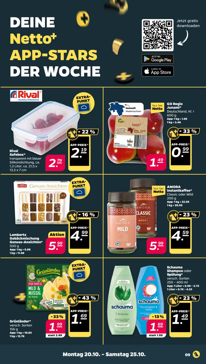 NETTO Prospekt KW43 mit aktuellen Angeboten und attraktiven Rabatten – günstige Lebensmittel, Sparen Sie bei NETTO Prospekt diese Woche!