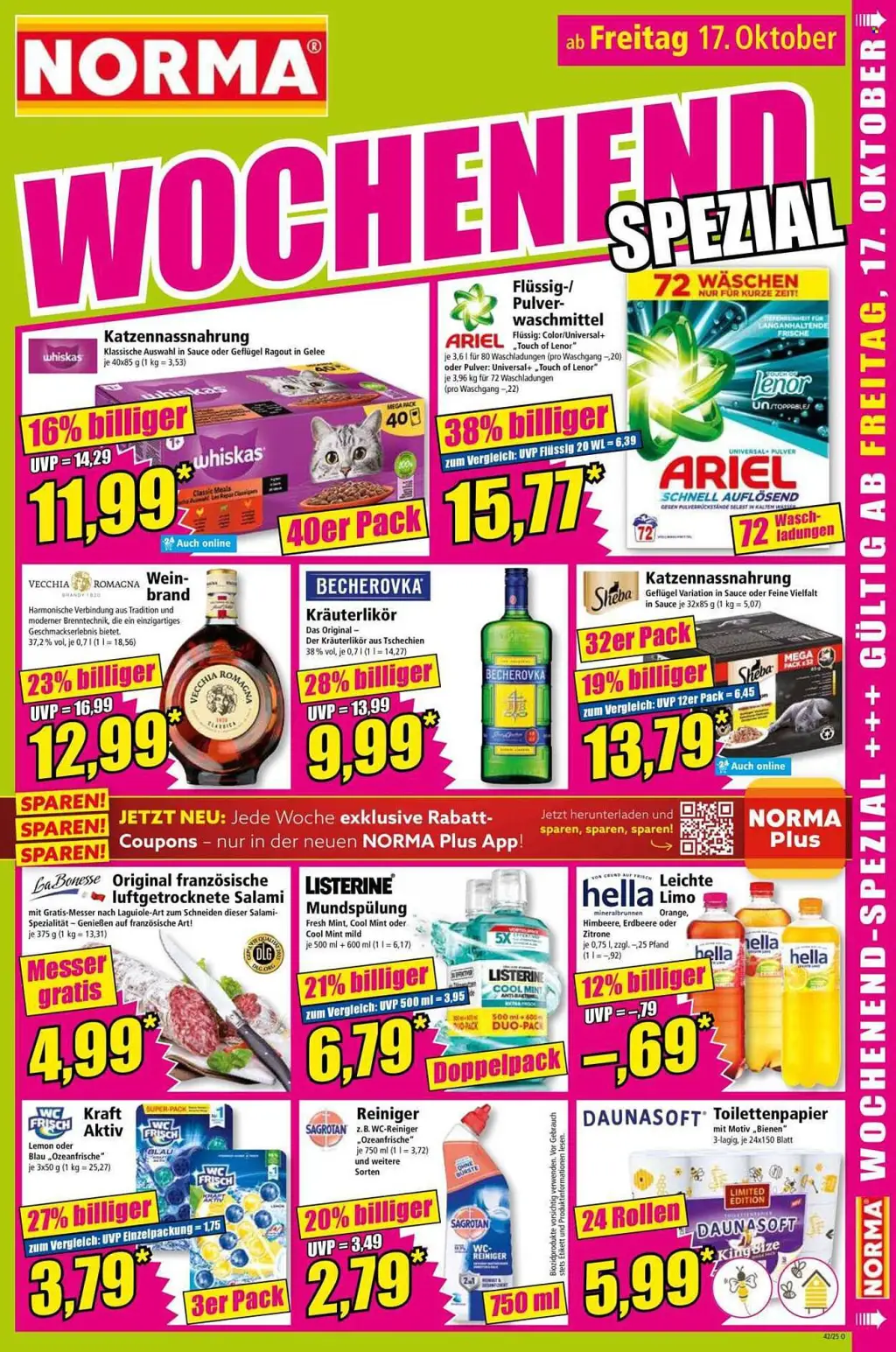 Norma Prospekt KW42 mit aktuellen Angeboten und attraktiven Rabatten – günstige Lebensmittel, Sparen Sie bei Norma Prospekt diese Woche!