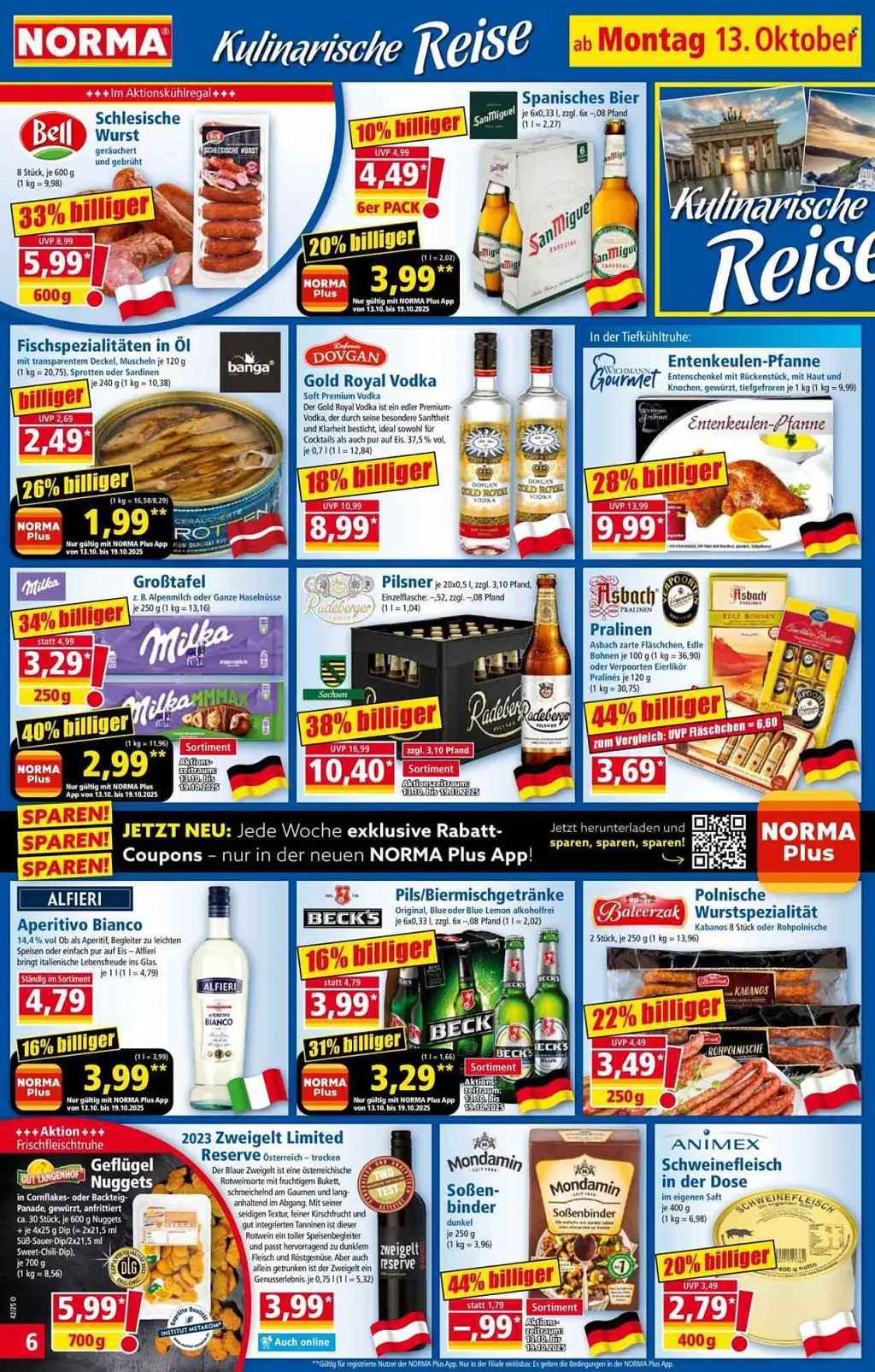 Norma Prospekt KW42 mit aktuellen Angeboten und attraktiven Rabatten – günstige Lebensmittel, Sparen Sie bei Norma Prospekt diese Woche!