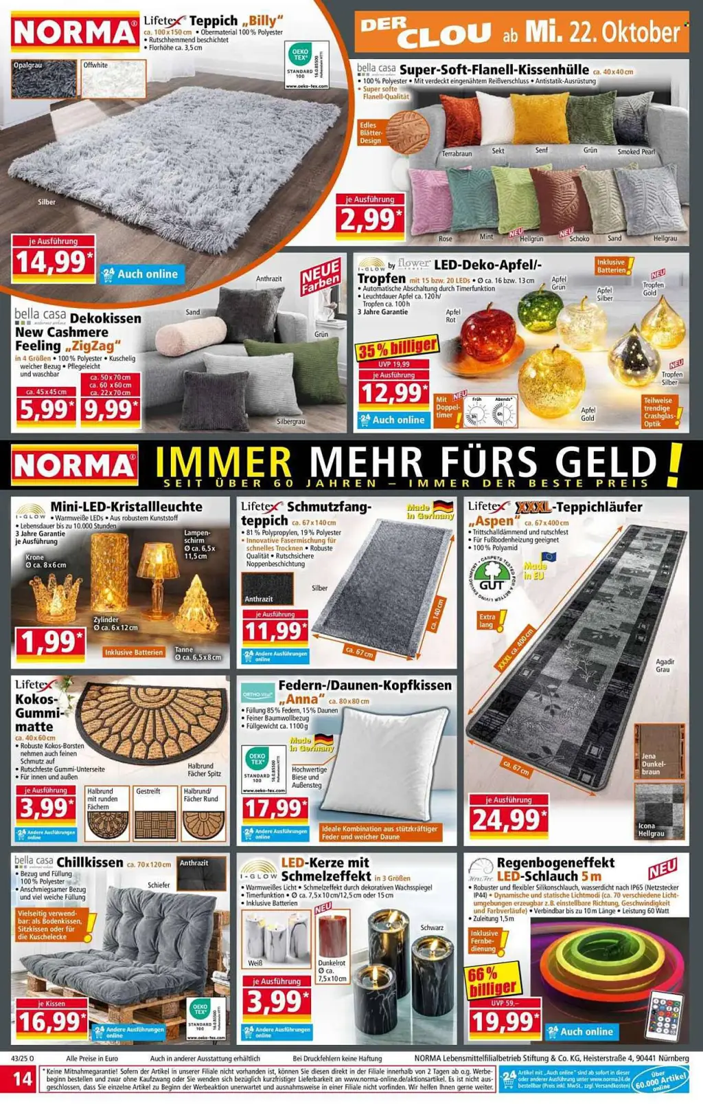 Norma Prospekt KW43 mit aktuellen Angeboten und attraktiven Rabatten – günstige Lebensmittel, Sparen Sie bei Norma Prospekt diese Woche!
