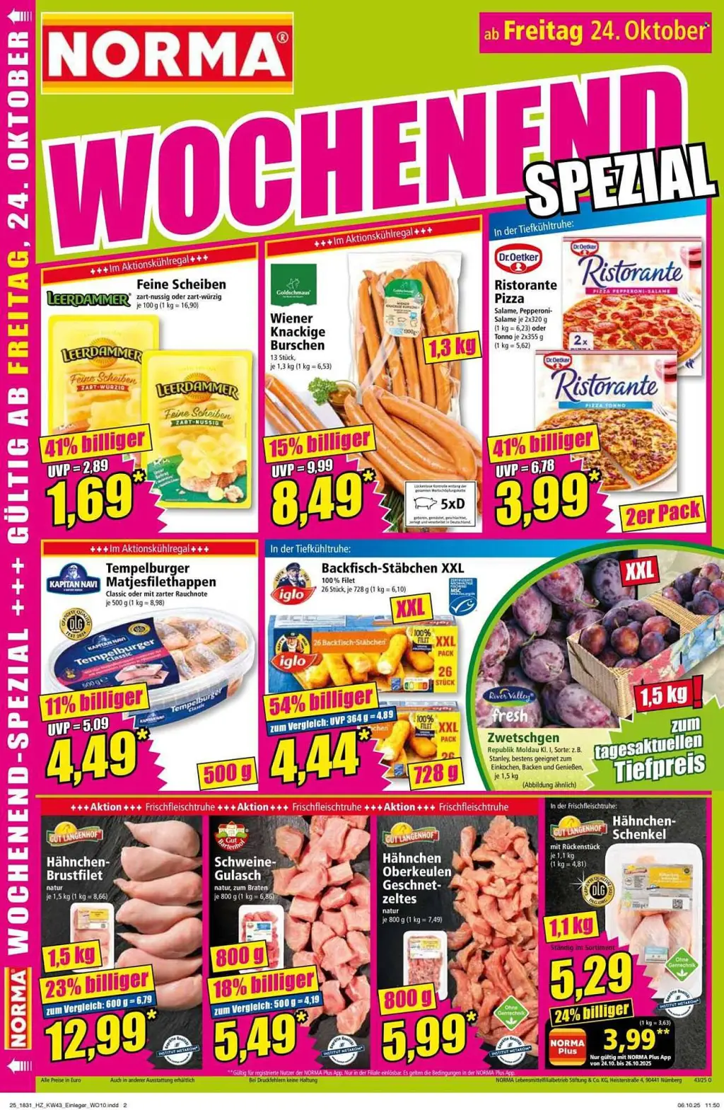 Norma Prospekt KW43 mit aktuellen Angeboten und attraktiven Rabatten – günstige Lebensmittel, Sparen Sie bei Norma Prospekt diese Woche!