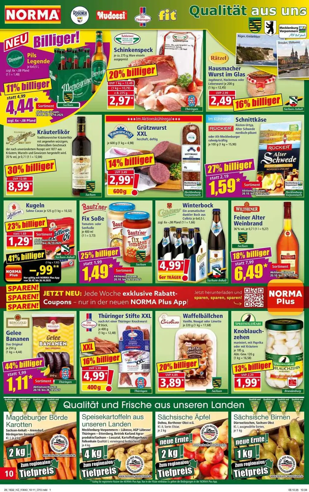 Norma Prospekt KW43 mit aktuellen Angeboten und attraktiven Rabatten – günstige Lebensmittel, Sparen Sie bei Norma Prospekt diese Woche!