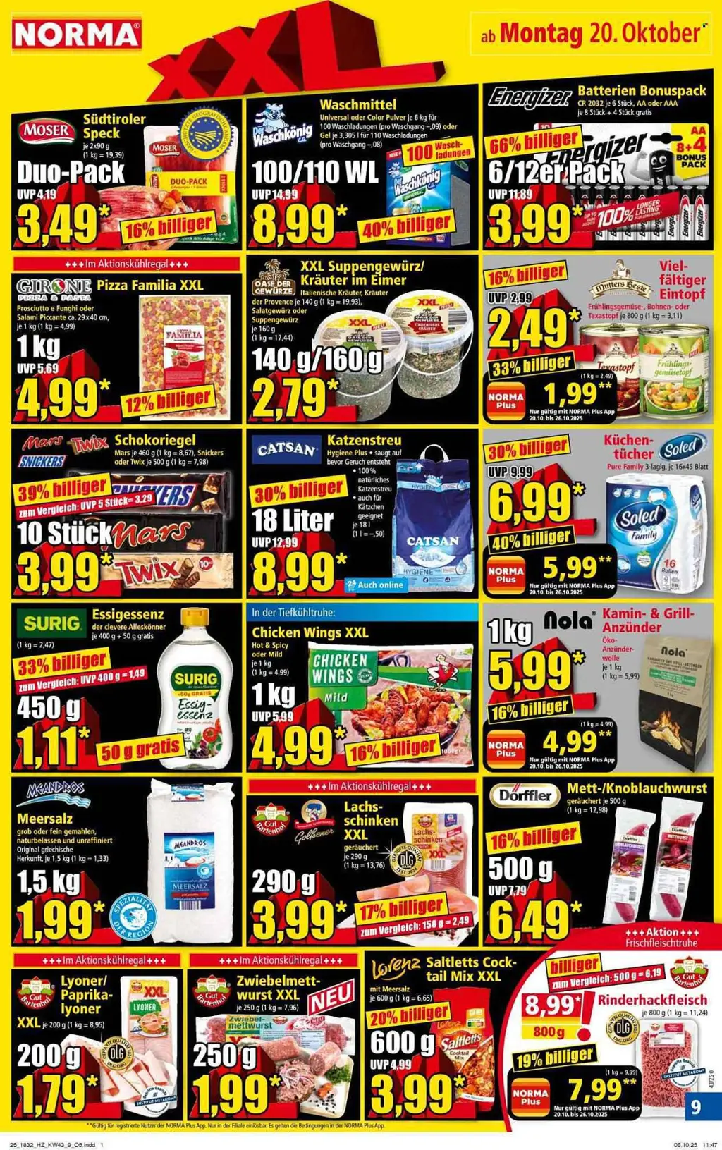 Norma Prospekt KW43 mit aktuellen Angeboten und attraktiven Rabatten – günstige Lebensmittel, Sparen Sie bei Norma Prospekt diese Woche!