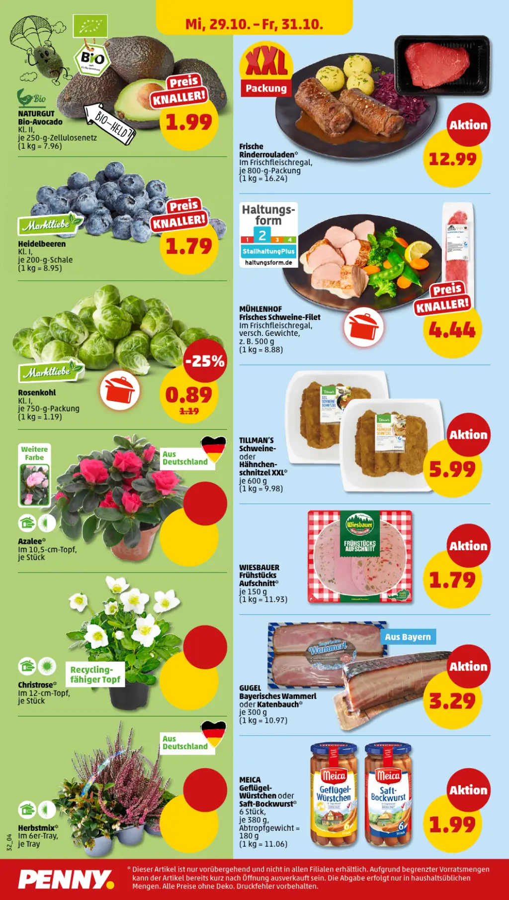 PENNY Prospekt KW44 mit aktuellen Angeboten und attraktiven Rabatten – günstige Lebensmittel, Sparen Sie bei PENNY Prospekt diese Woche!