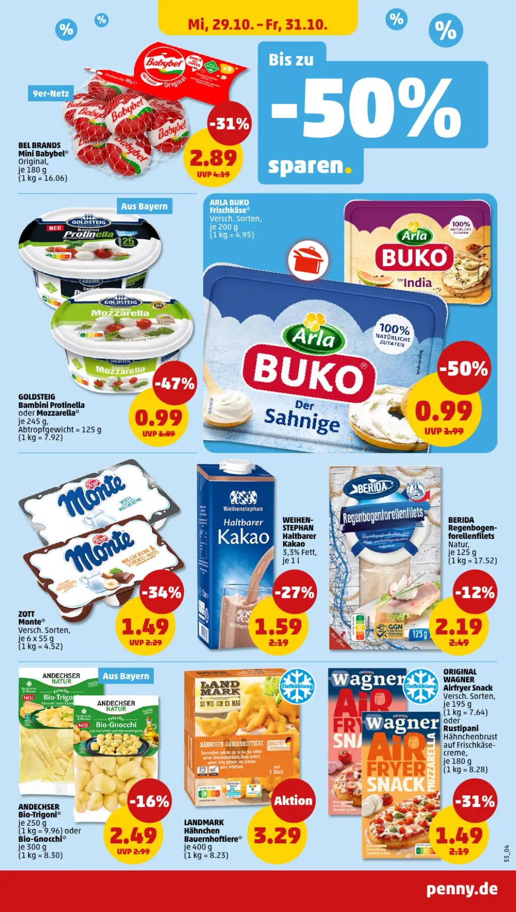 PENNY Prospekt KW44 mit aktuellen Angeboten und attraktiven Rabatten – günstige Lebensmittel, Sparen Sie bei PENNY Prospekt diese Woche!