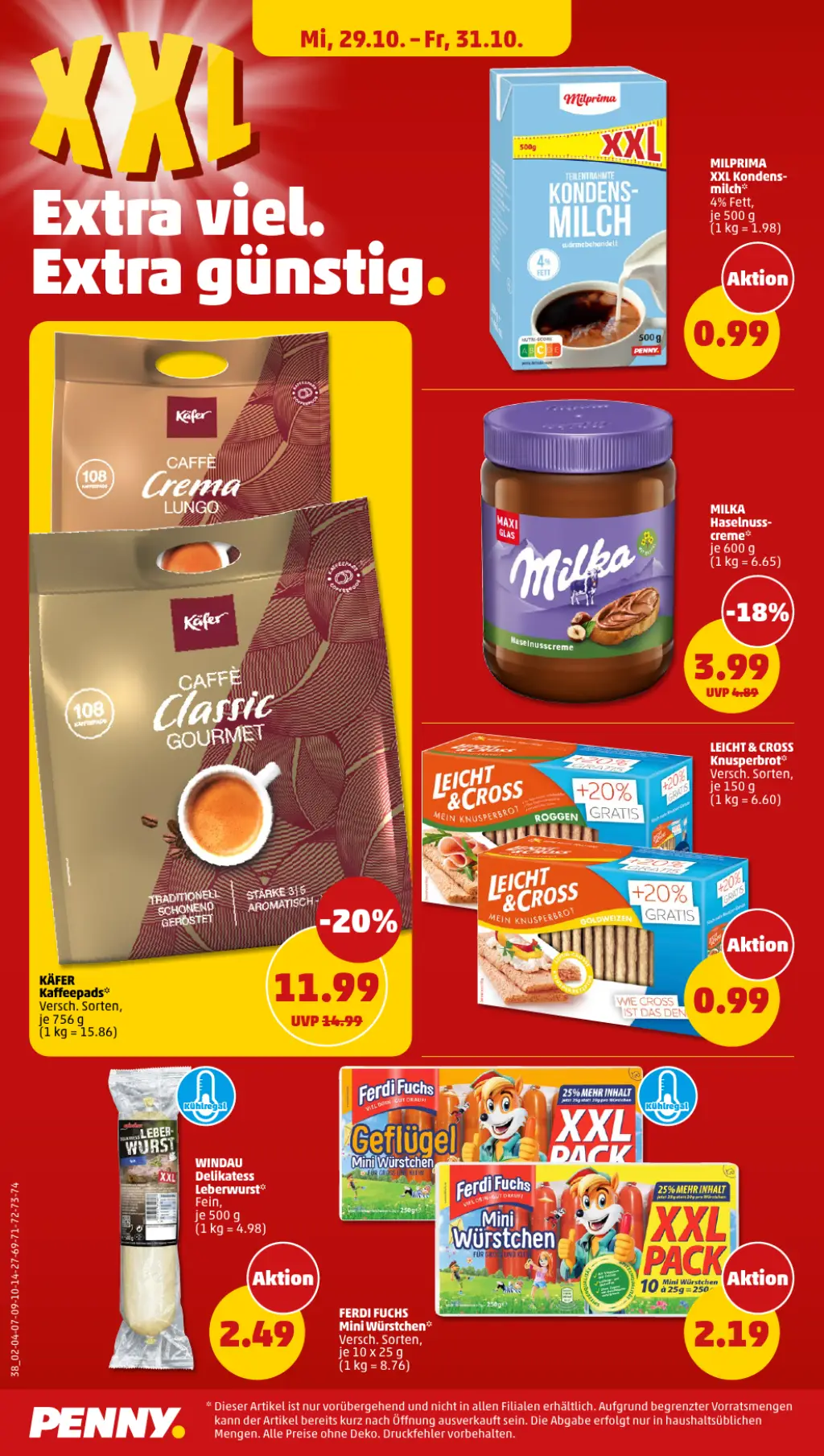 PENNY Prospekt KW44 mit aktuellen Angeboten und attraktiven Rabatten – günstige Lebensmittel, Sparen Sie bei PENNY Prospekt diese Woche!