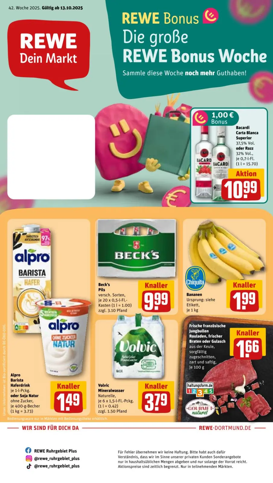 REWE Prospekt KW42 mit aktuellen Angeboten und attraktiven Rabatten – günstige Lebensmittel, Sparen Sie bei REWE Prospekt diese Woche!