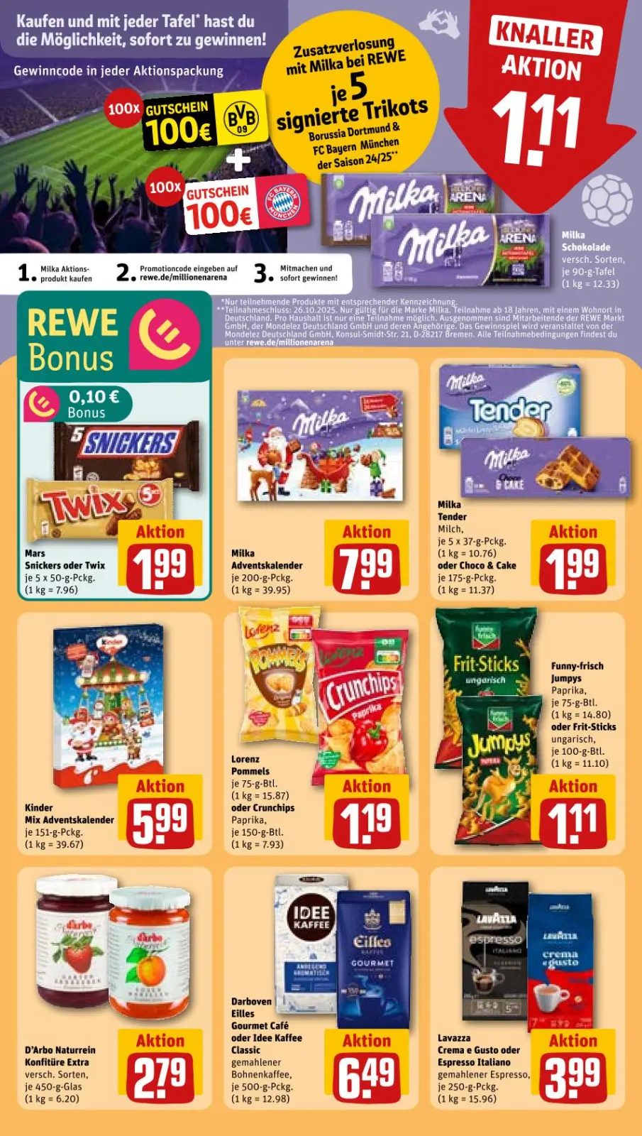 REWE Prospekt KW43 mit aktuellen Angeboten und attraktiven Rabatten – günstige Lebensmittel, Sparen Sie bei REWE Prospekt diese Woche!