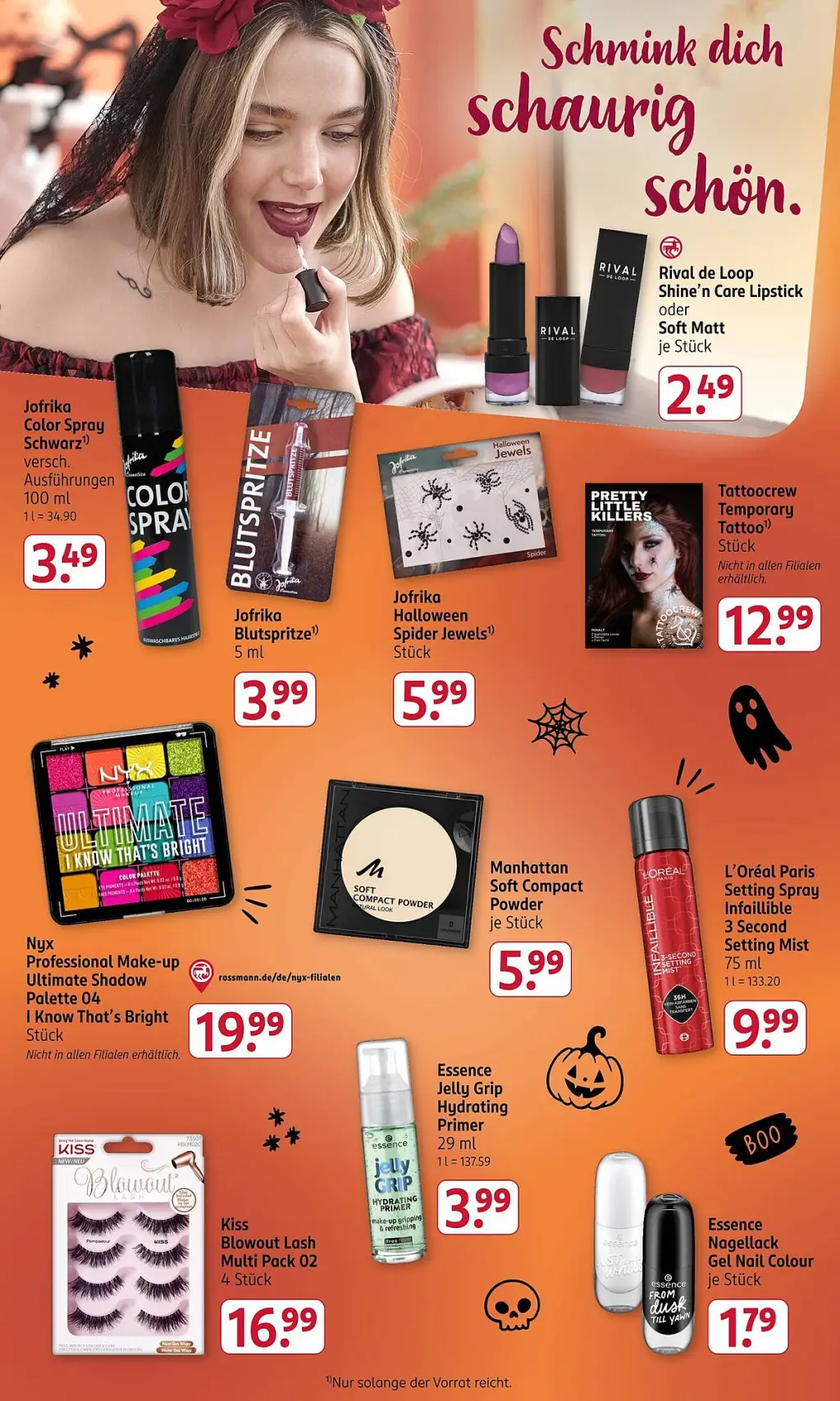 Rossmann Prospekt KW43 mit aktuellen Angeboten und attraktiven Rabatten – günstige Lebensmittel, Sparen Sie bei Rossmann Prospekt diese Woche!