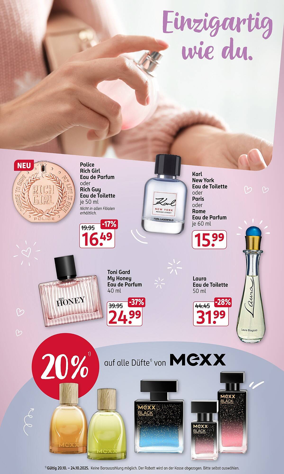 Rossmann Prospekt KW43 mit aktuellen Angeboten und attraktiven Rabatten – günstige Lebensmittel, Sparen Sie bei Rossmann Prospekt diese Woche!