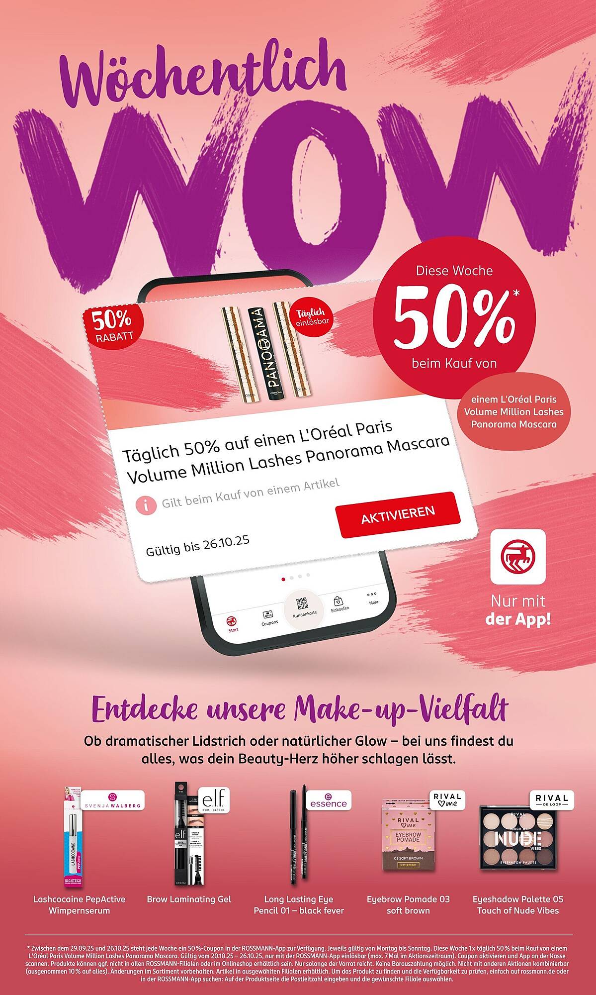 Rossmann Prospekt KW43 mit aktuellen Angeboten und attraktiven Rabatten – günstige Lebensmittel, Sparen Sie bei Rossmann Prospekt diese Woche!