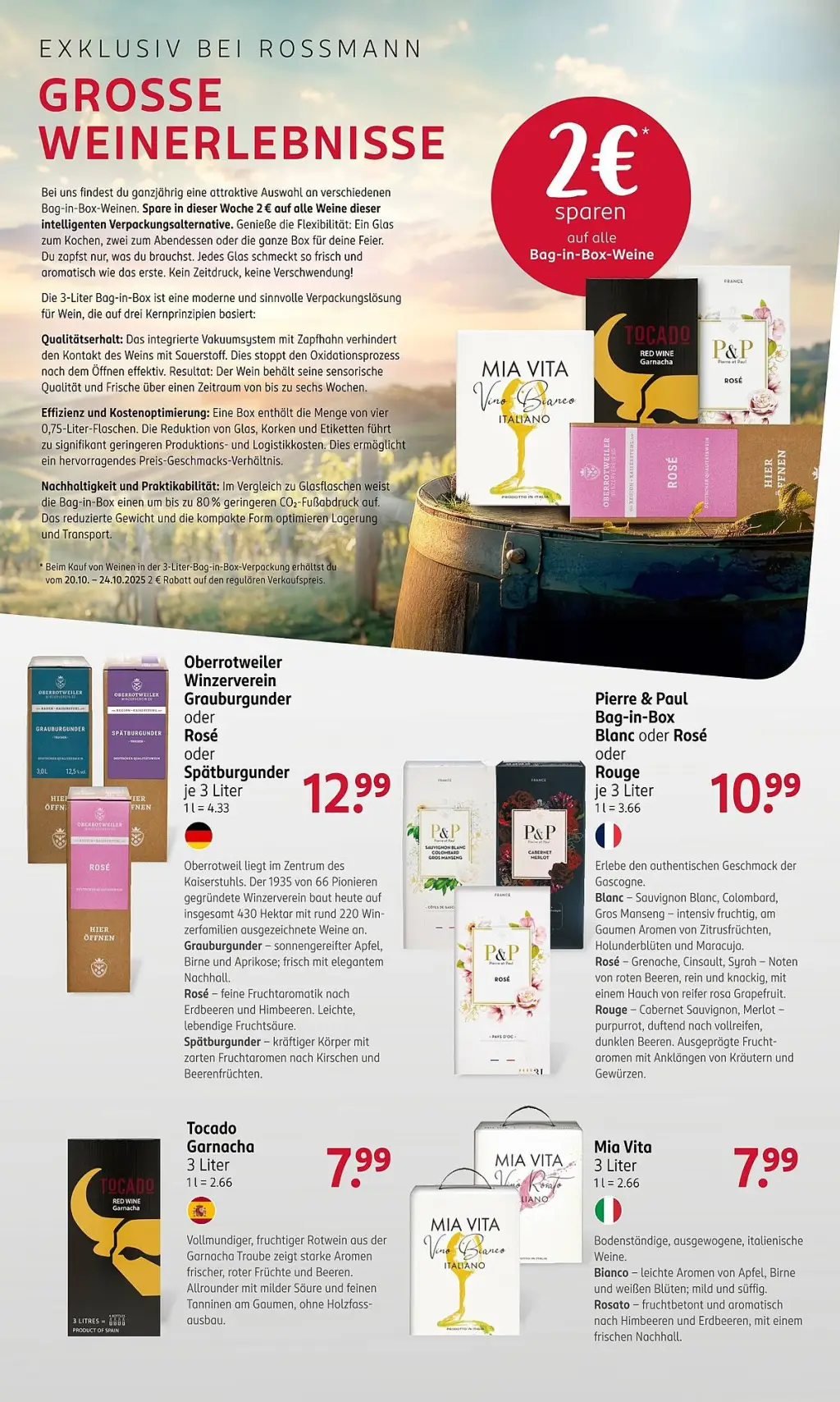 Rossmann Prospekt KW43 mit aktuellen Angeboten und attraktiven Rabatten – günstige Lebensmittel, Sparen Sie bei Rossmann Prospekt diese Woche!
