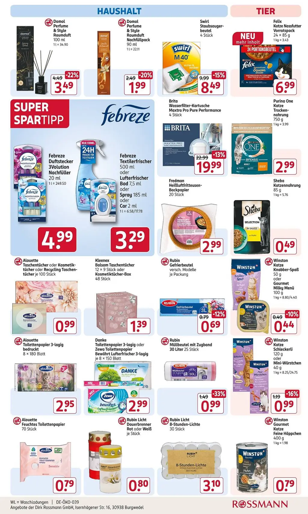 Rossmann Prospekt KW43 mit aktuellen Angeboten und attraktiven Rabatten – günstige Lebensmittel, Sparen Sie bei Rossmann Prospekt diese Woche!
