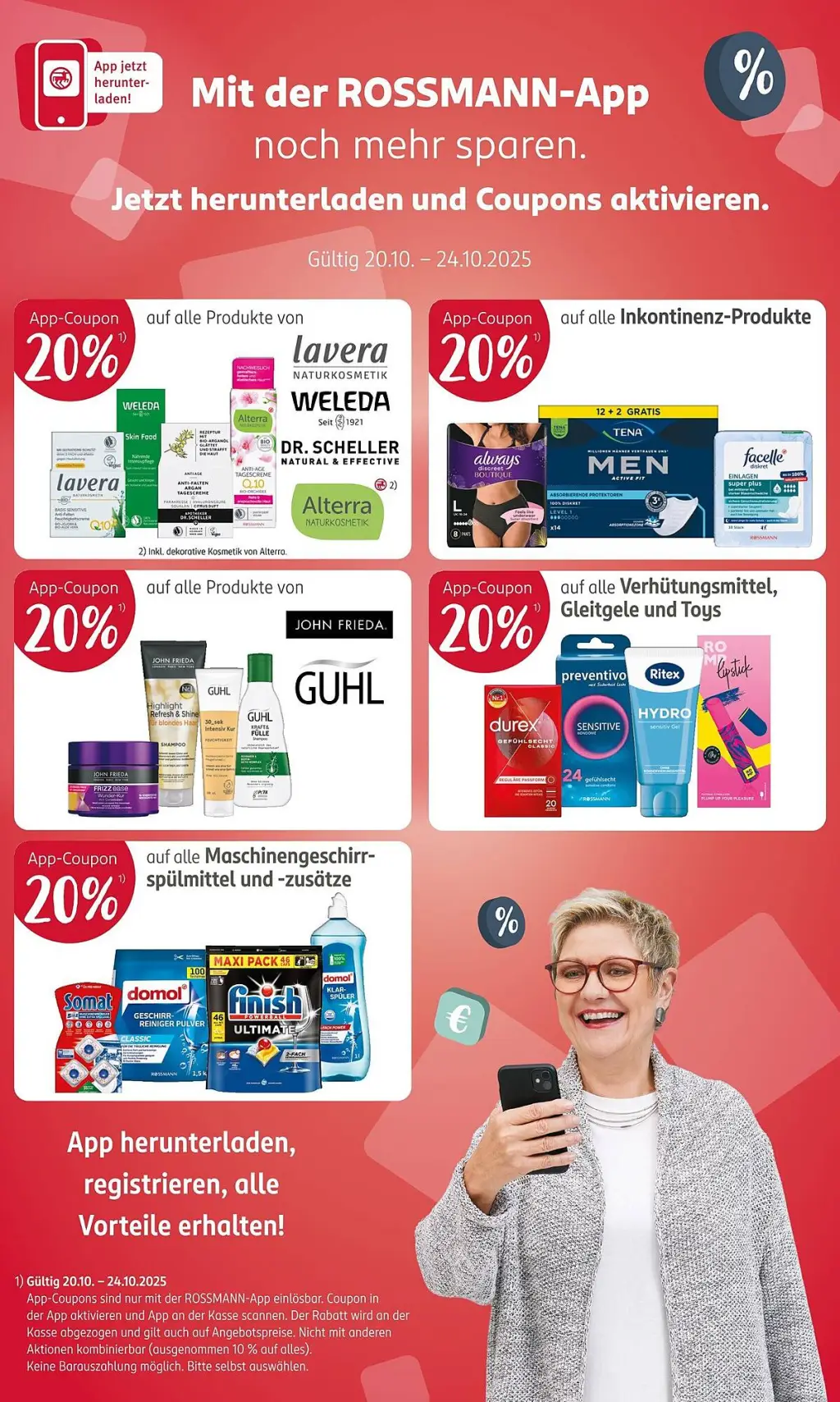 Rossmann Prospekt KW43 mit aktuellen Angeboten und attraktiven Rabatten – günstige Lebensmittel, Sparen Sie bei Rossmann Prospekt diese Woche!