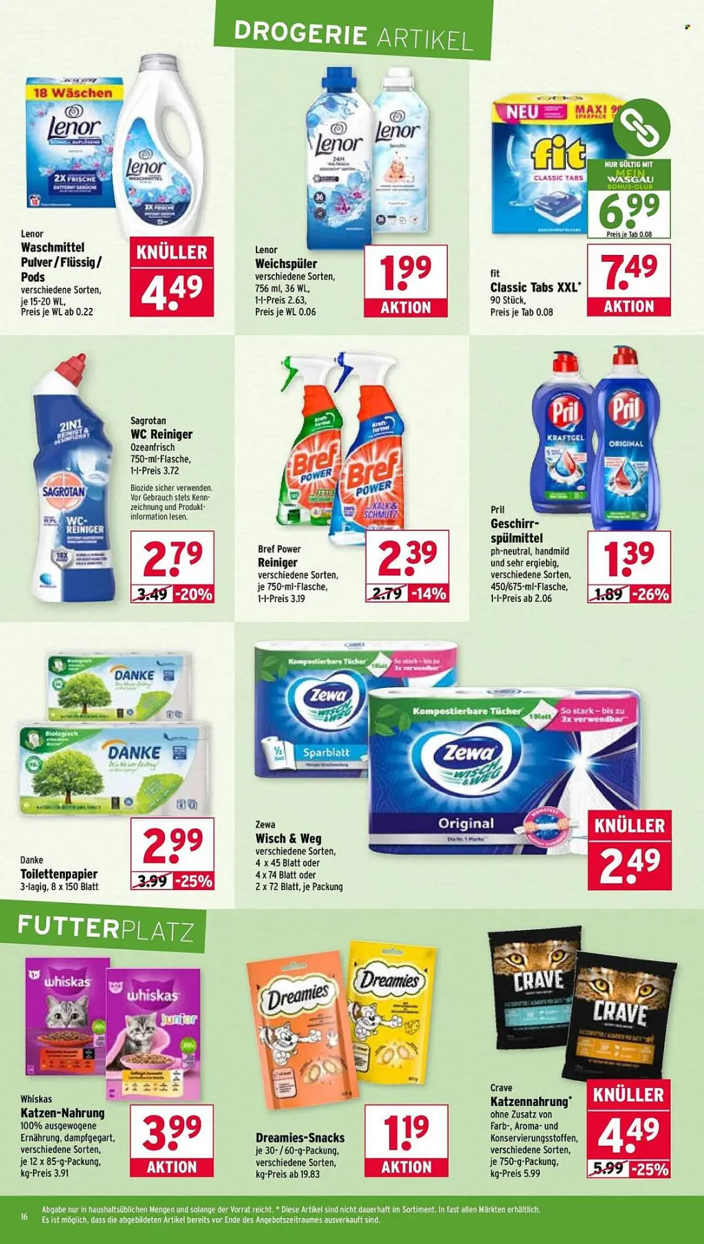 Wasgau Prospekt KW43 mit aktuellen Angeboten und attraktiven Rabatten – günstige Lebensmittel, Sparen Sie bei Wasgau Prospekt diese Woche!