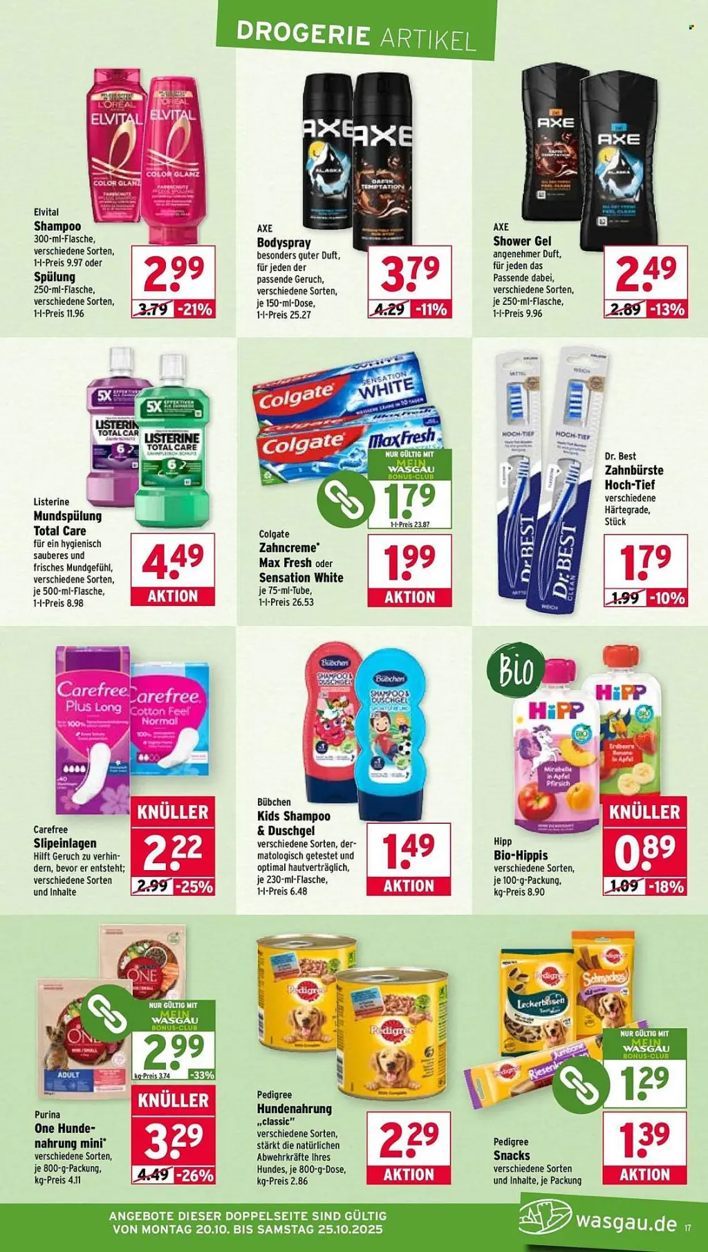 Wasgau Prospekt KW43 mit aktuellen Angeboten und attraktiven Rabatten – günstige Lebensmittel, Sparen Sie bei Wasgau Prospekt diese Woche!