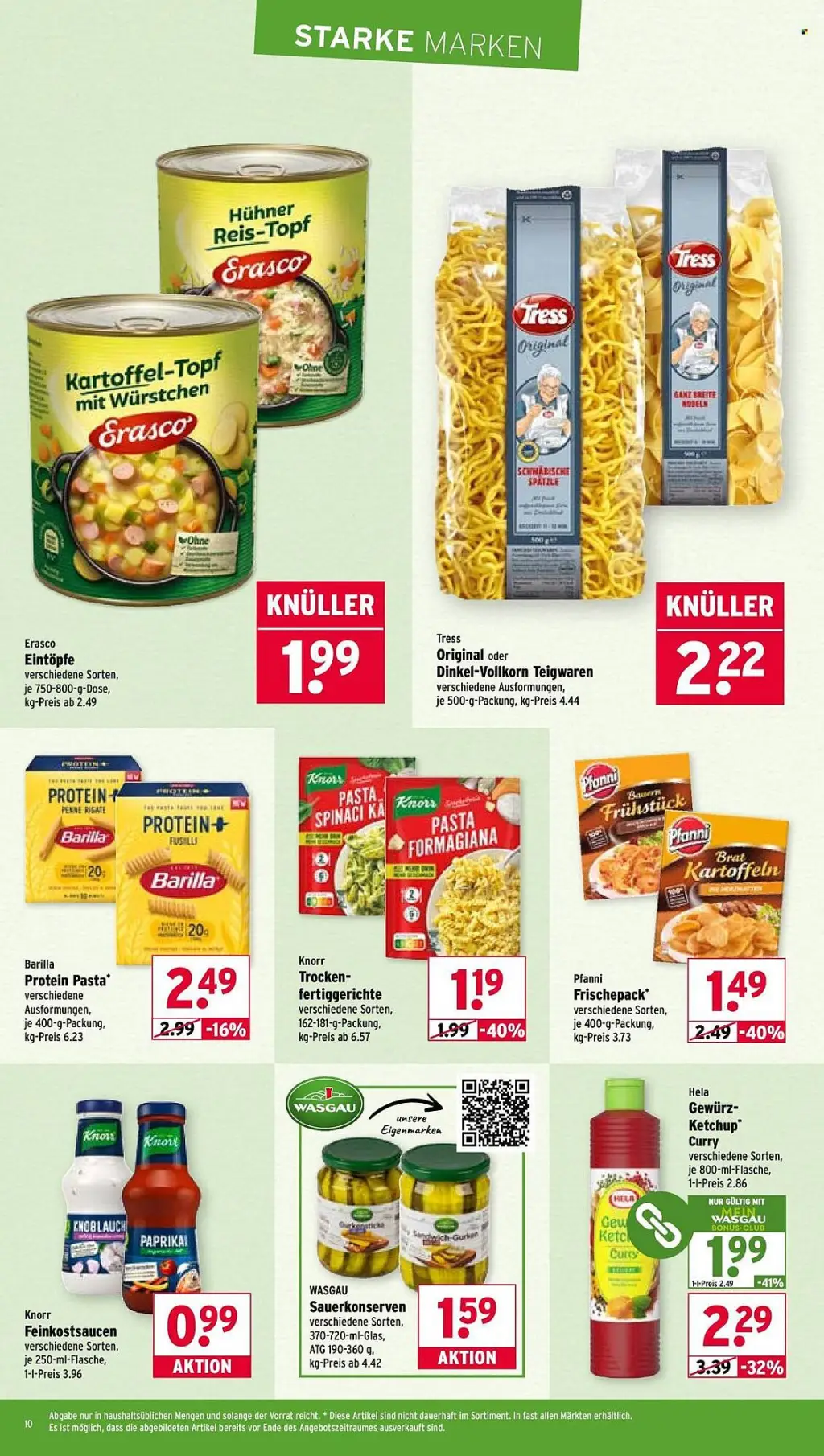 Wasgau Prospekt KW43 mit aktuellen Angeboten und attraktiven Rabatten – günstige Lebensmittel, Sparen Sie bei Wasgau Prospekt diese Woche!