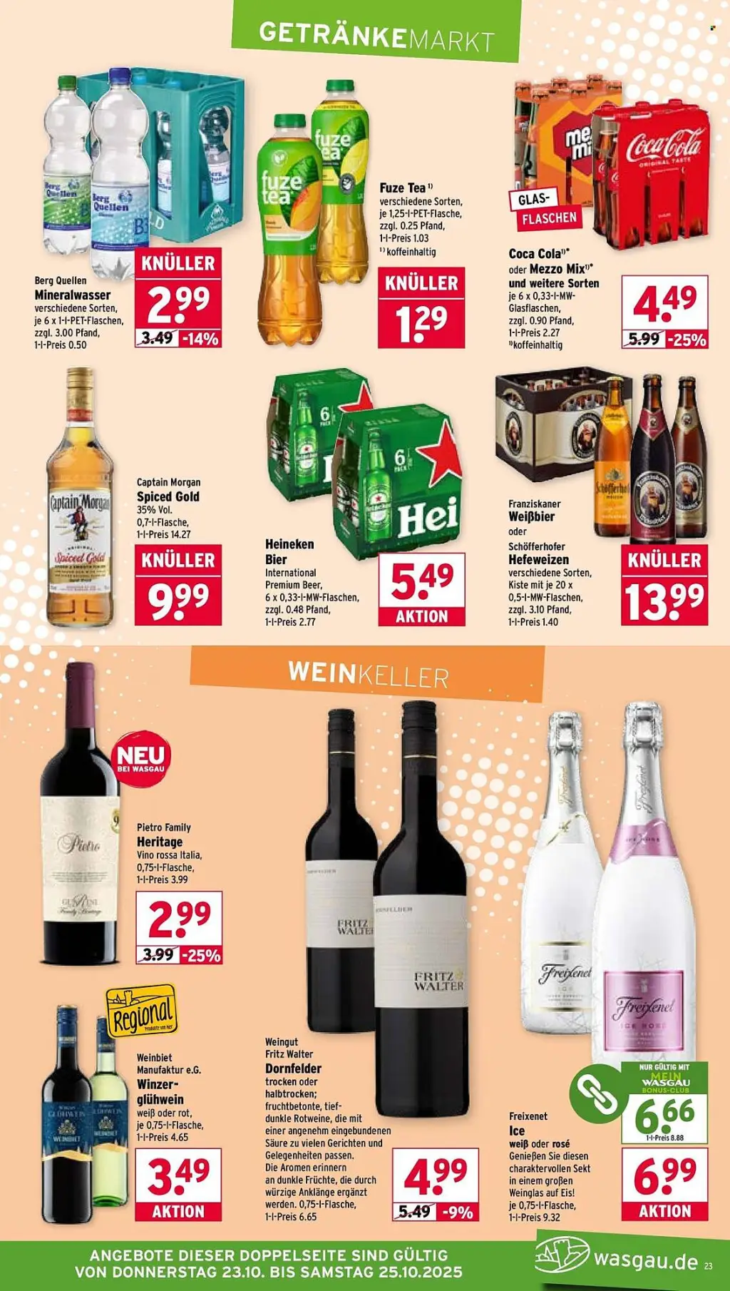 Wasgau Prospekt KW43 mit aktuellen Angeboten und attraktiven Rabatten – günstige Lebensmittel, Sparen Sie bei Wasgau Prospekt diese Woche!