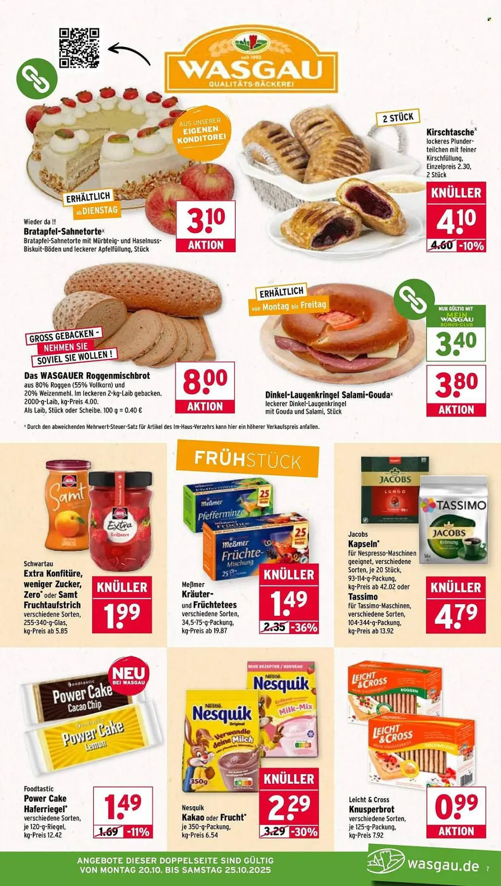 Wasgau Prospekt KW43 mit aktuellen Angeboten und attraktiven Rabatten – günstige Lebensmittel, Sparen Sie bei Wasgau Prospekt diese Woche!