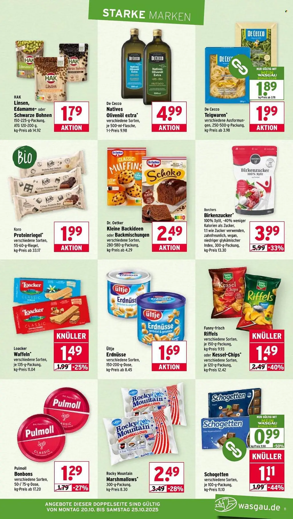 Wasgau Prospekt KW43 mit aktuellen Angeboten und attraktiven Rabatten – günstige Lebensmittel, Sparen Sie bei Wasgau Prospekt diese Woche!