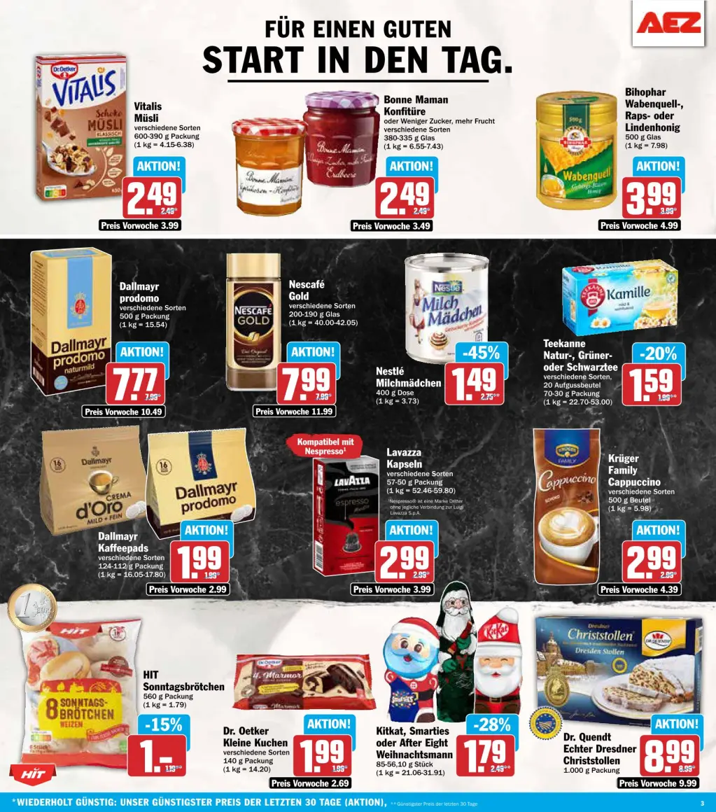 AEZ Prospekt KW48 mit aktuellen Angeboten und attraktiven Rabatten – günstige Lebensmittel, Sparen Sie bei AEZ Prospekt diese Woche!