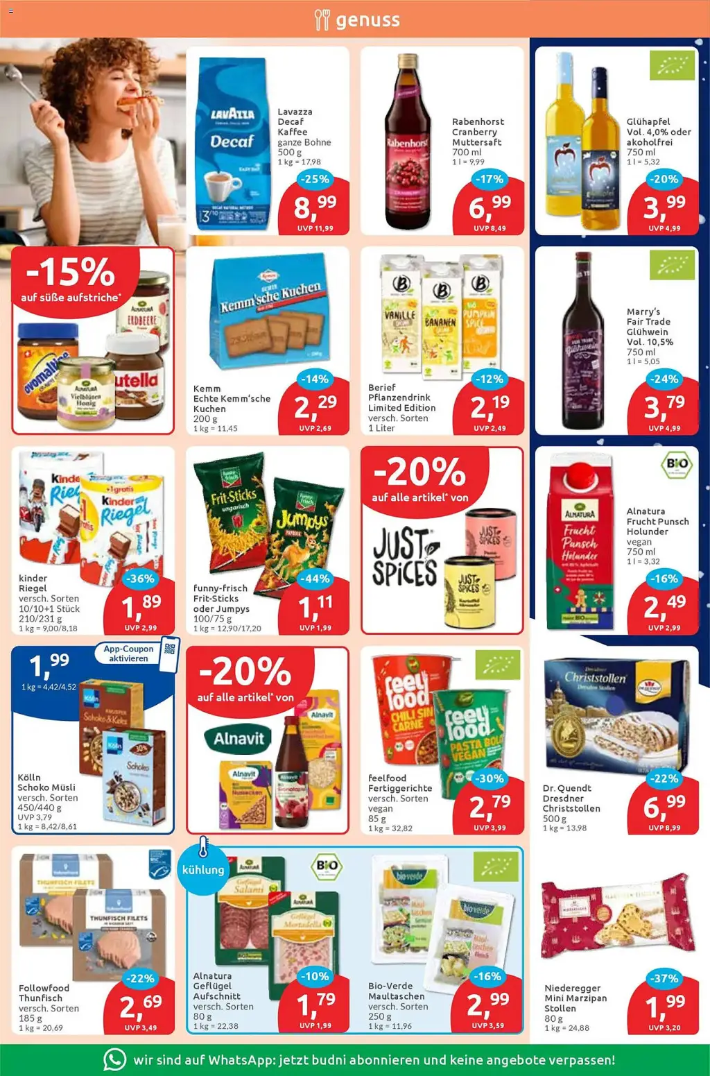 Budni Prospekt KW49 mit aktuellen Angeboten und attraktiven Rabatten – günstige Lebensmittel, Sparen Sie bei Budni Prospekt diese Woche!