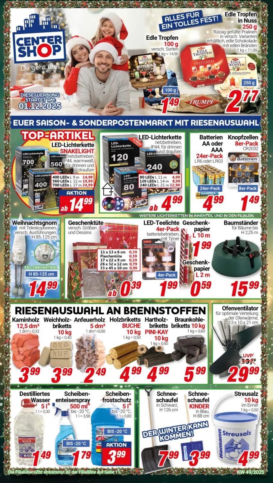 CENTERSHOP Prospekt KW49 mit aktuellen Angeboten und attraktiven Rabatten – günstige Lebensmittel, Sparen Sie bei CENTERSHOP Prospekt diese Woche! CENTERSHOP Prospekt KW49 mit aktuellen Angeboten und attraktiven Rabatten – günstige Lebensmittel, Sparen Sie bei CENTERSHOP Prospekt diese Woche!