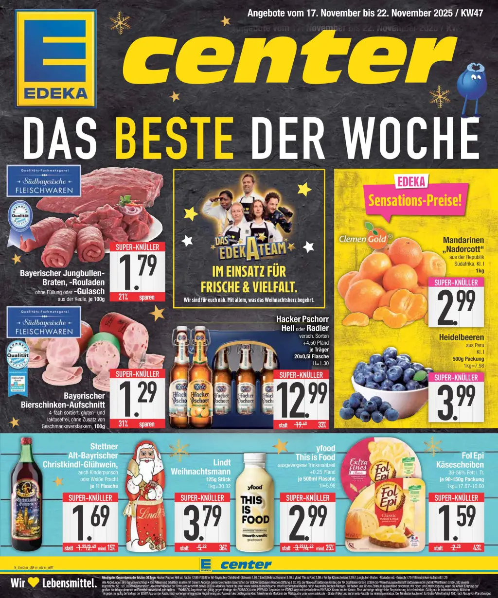 E-Center Prospekt KW47 mit aktuellen Angeboten und attraktiven Rabatten – günstige Lebensmittel, Sparen Sie bei E-Center Prospekt diese Woche!