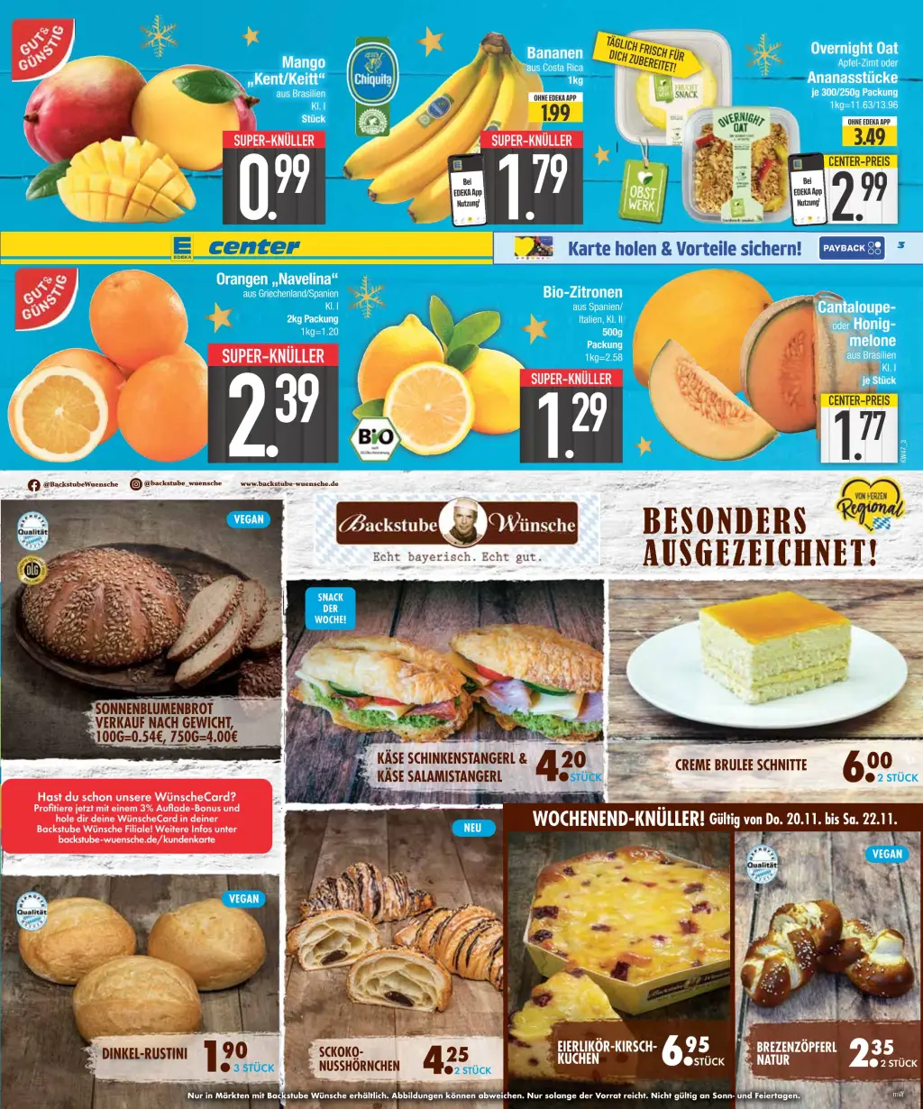 E-Center Prospekt KW47 mit aktuellen Angeboten und attraktiven Rabatten – günstige Lebensmittel, Sparen Sie bei E-Center Prospekt diese Woche!
