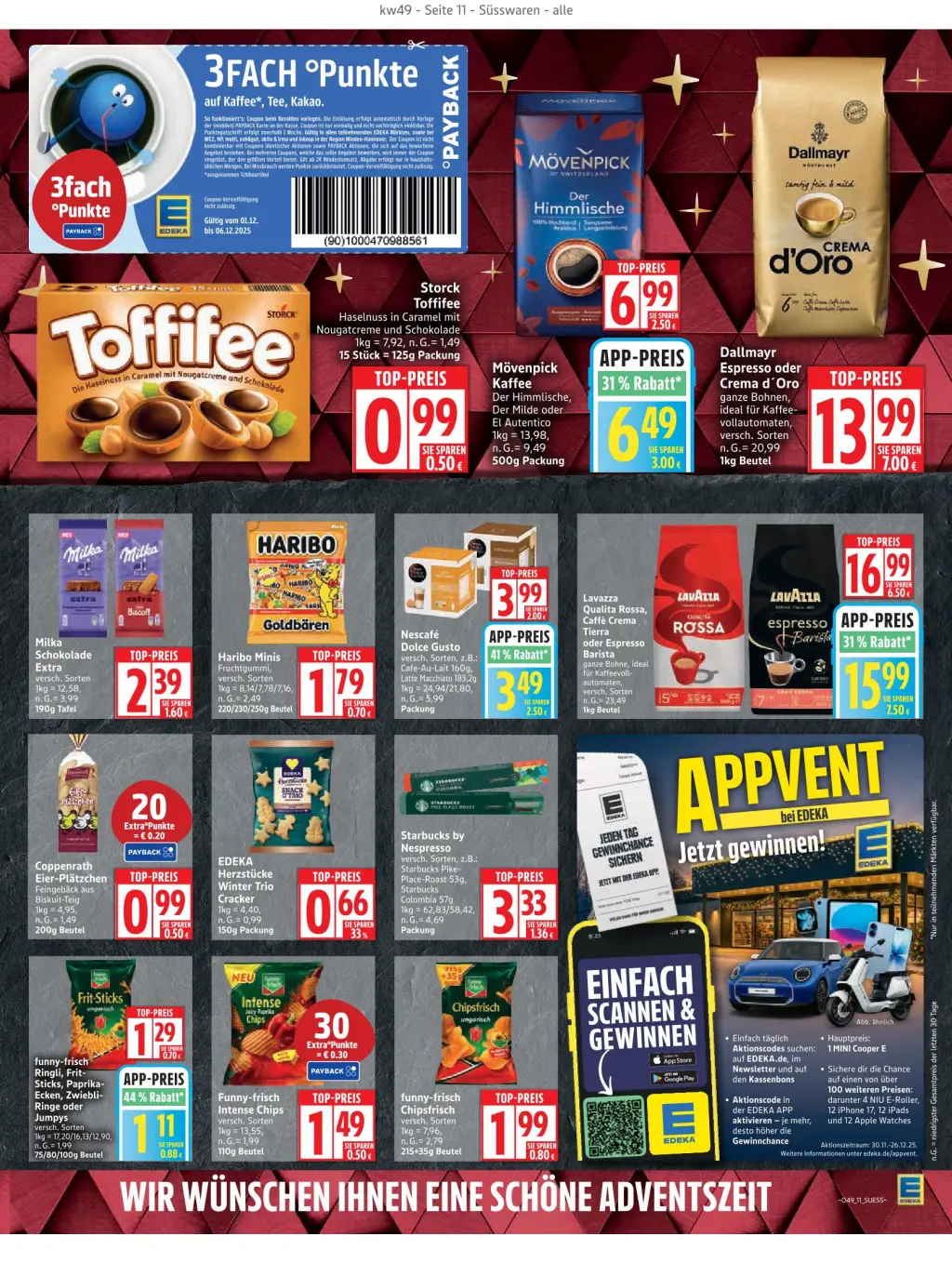 Edeka Prospekt KW49 mit aktuellen Angeboten und attraktiven Rabatten – günstige Lebensmittel, Sparen Sie bei Edeka Prospekt diese Woche!