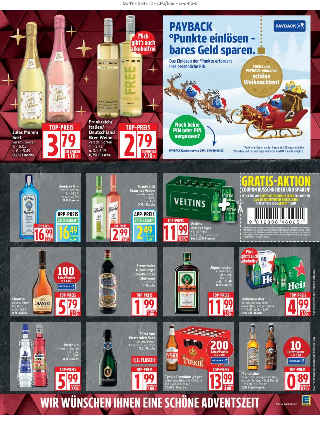 Edeka Prospekt KW49 mit aktuellen Angeboten und attraktiven Rabatten – günstige Lebensmittel, Sparen Sie bei Edeka Prospekt diese Woche!