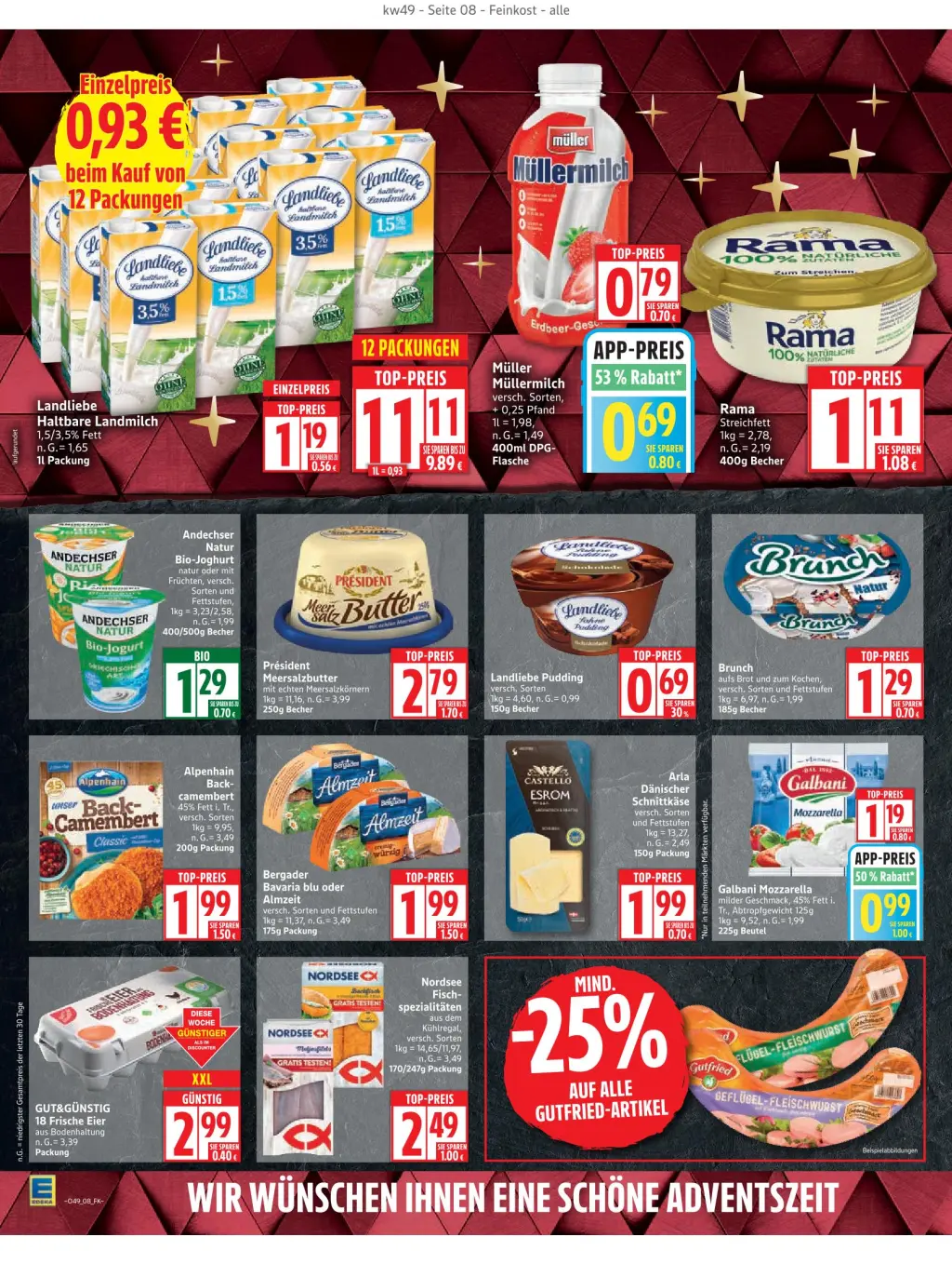 Edeka Prospekt KW49 mit aktuellen Angeboten und attraktiven Rabatten – günstige Lebensmittel, Sparen Sie bei Edeka Prospekt diese Woche!